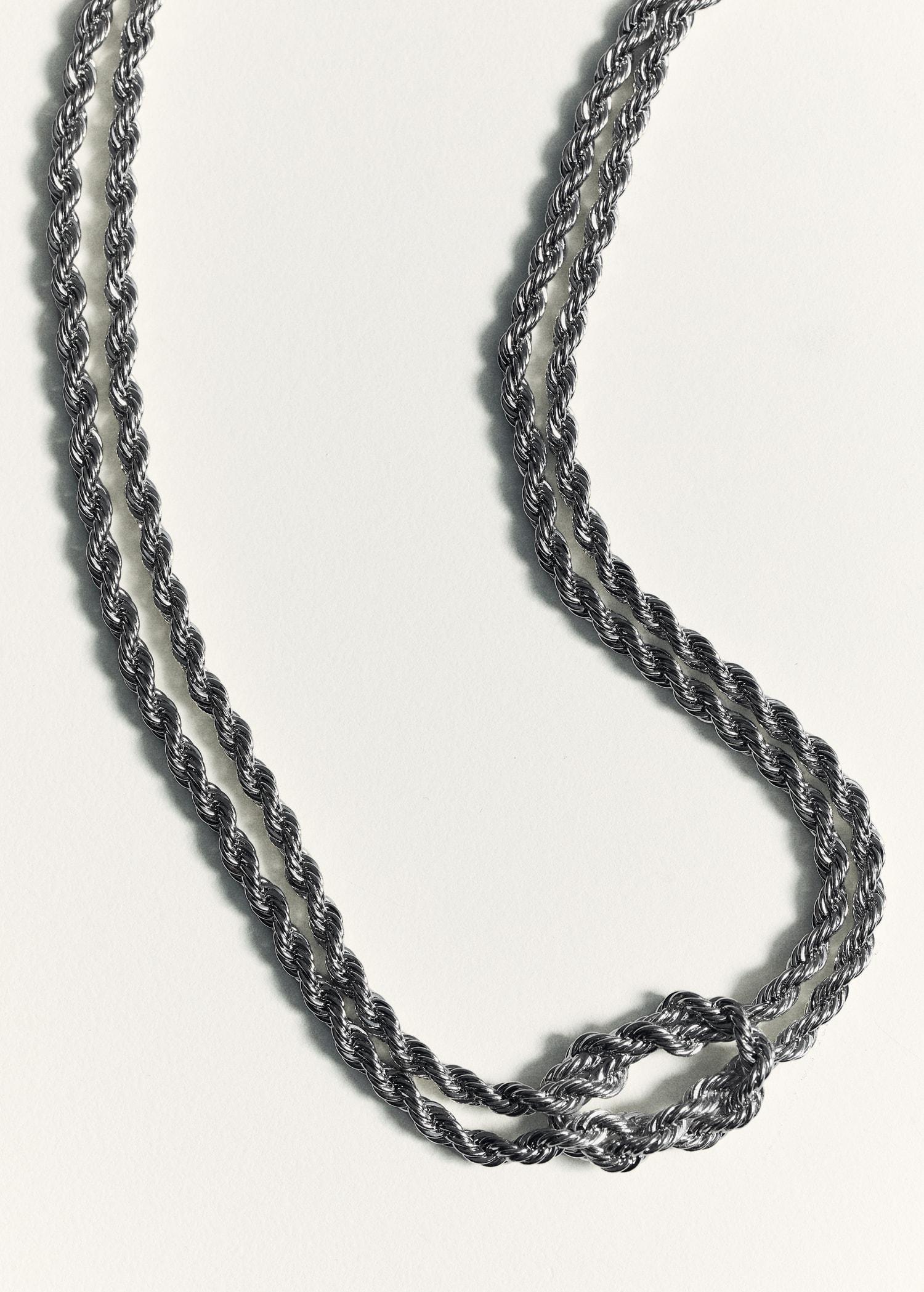 Braided chain necklace - Women | MANGO USA Product Image
