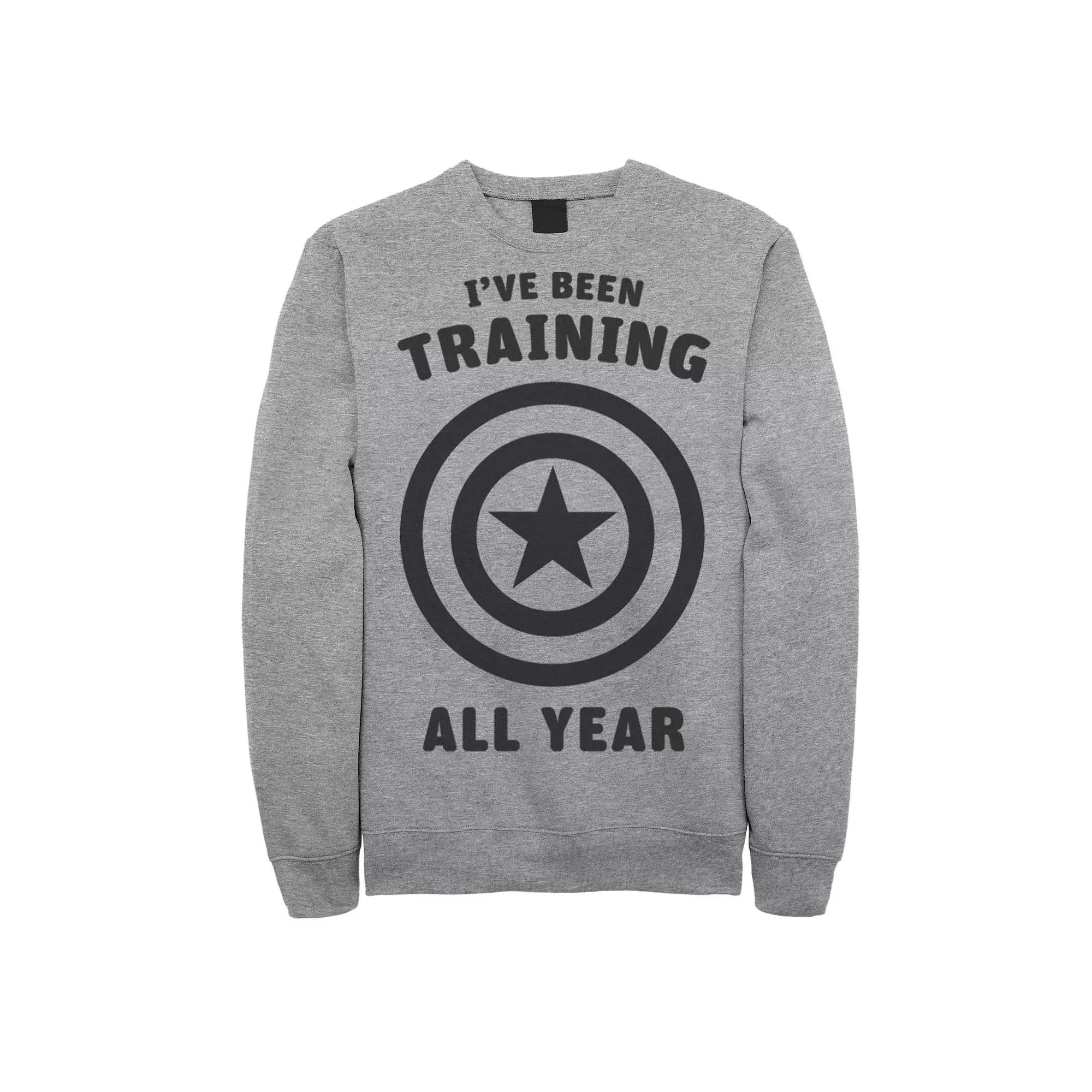 Men's Marvel Avengers Captain America Training All Year Logo Sweatshirt,  Product Image