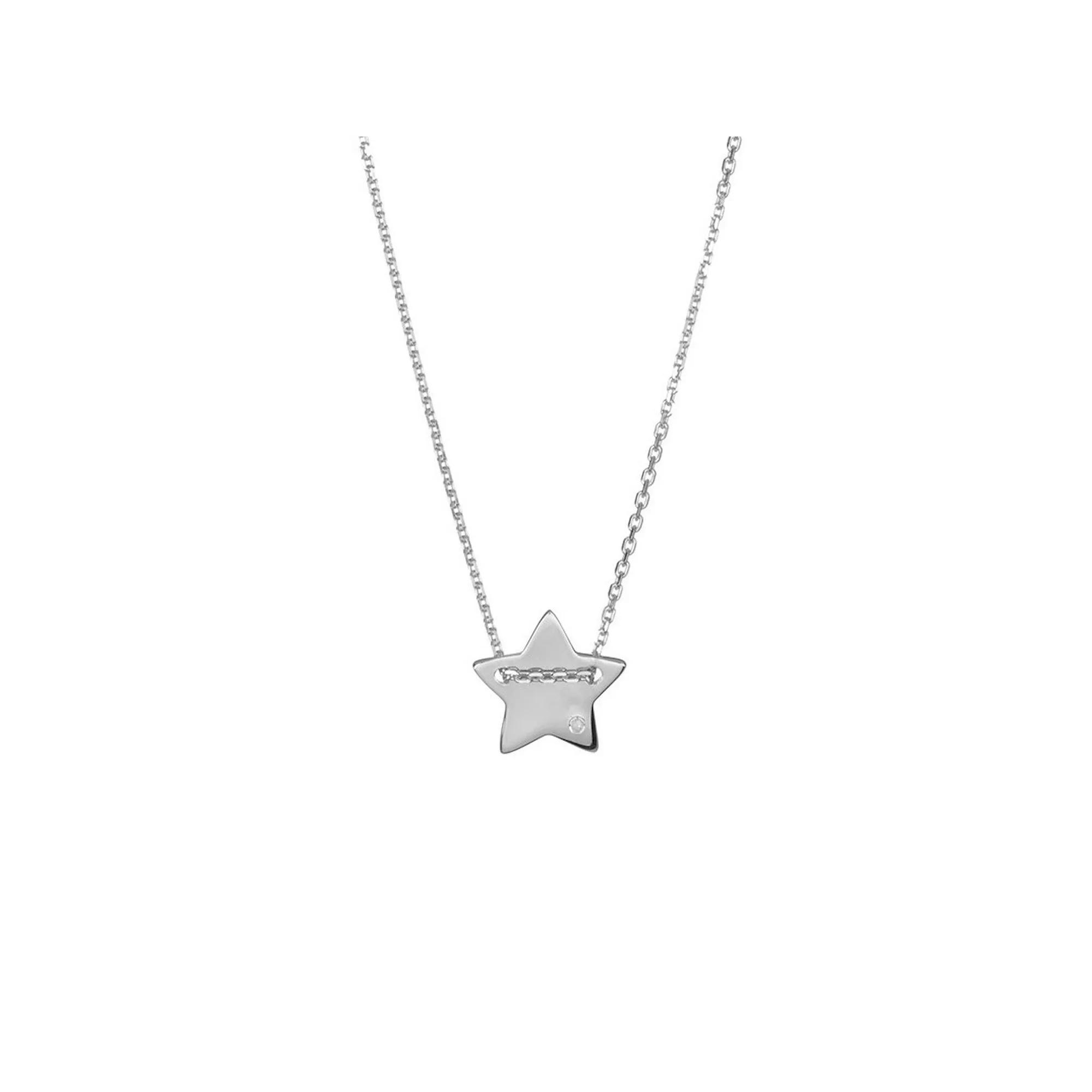 Adornia Star Charm Necklace, Women's, Size: 16-18" ADJ, Silver Tone Product Image