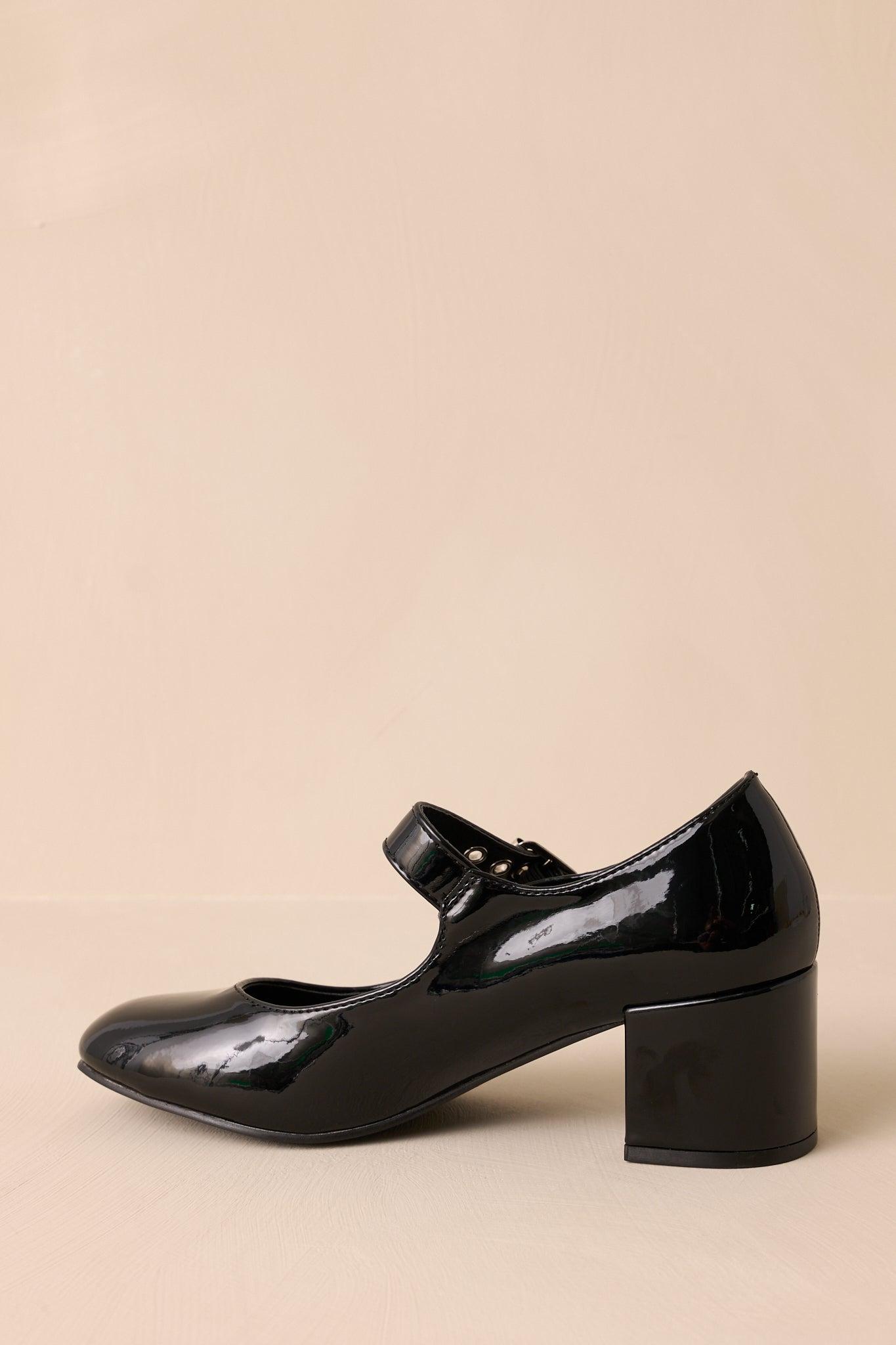 Starry Heights Black Mary Jane Block Heels Product Image