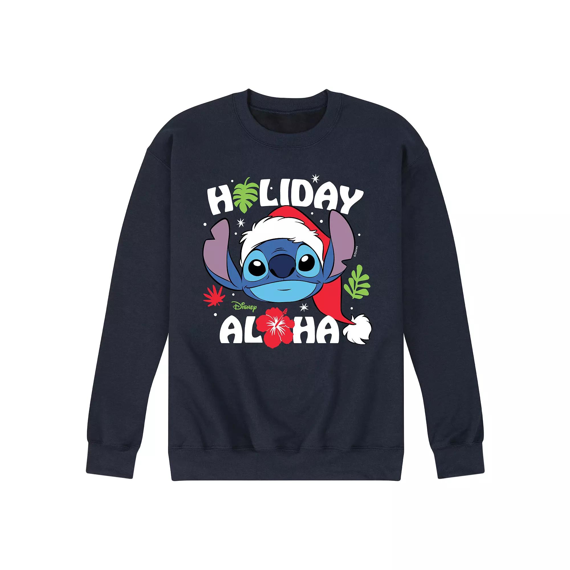Disney's Lilo & Stitch Men's Holiday Aloha Fleece Sweatshirt,  Product Image