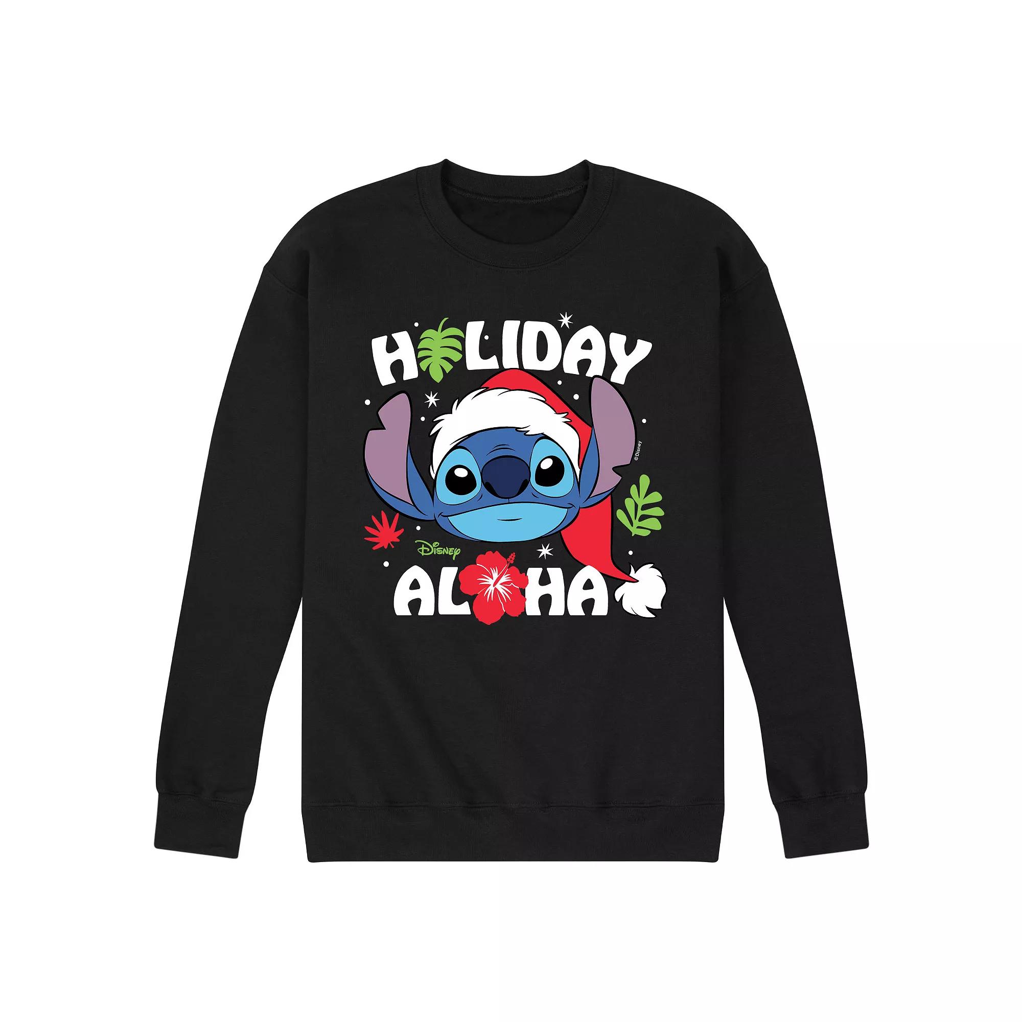 Disney's Lilo & Stitch Men's Holiday Aloha Fleece Sweatshirt,  Product Image