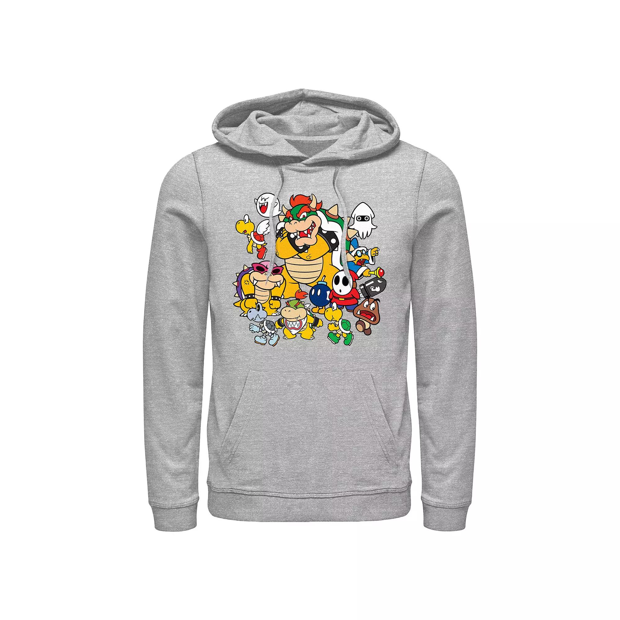Men's Super Mario Bros Bowser Gang Graphic Hoodie,  Product Image
