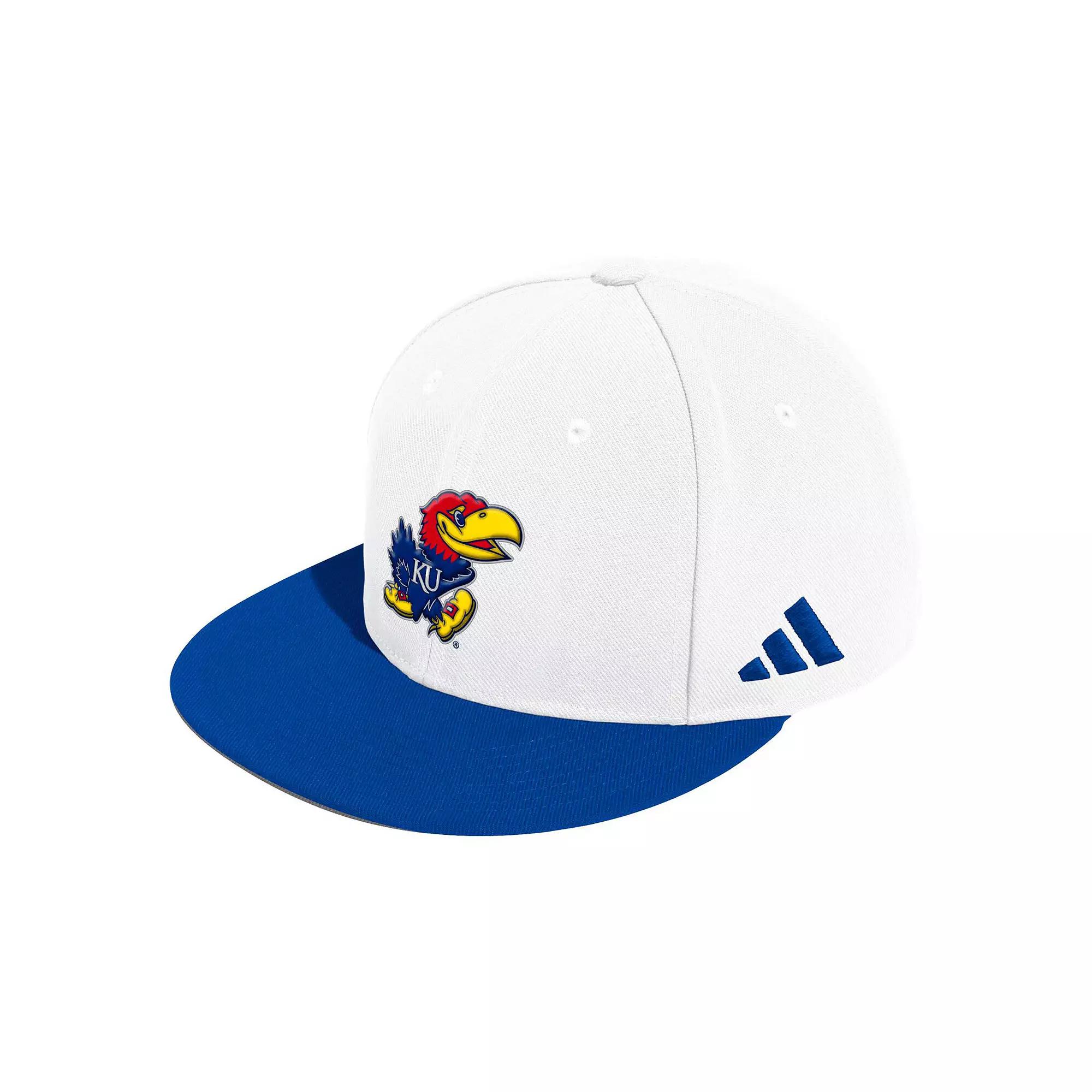 Men's adidas White Kansas Jayhawks On-Field Baseball Fitted Hat,  Product Image