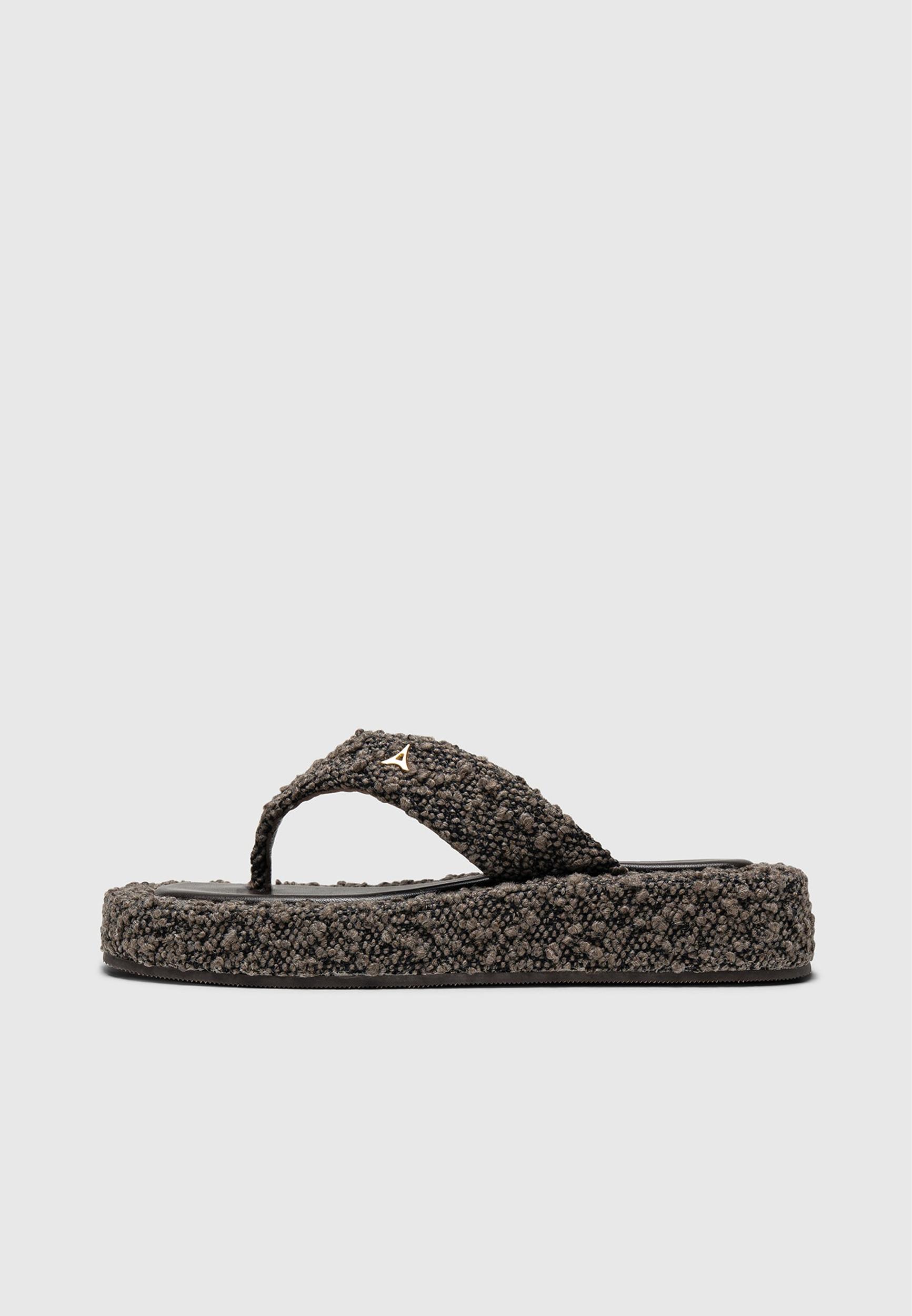 Rosalie - Boucle Flatform Sandals - Brown Female Product Image