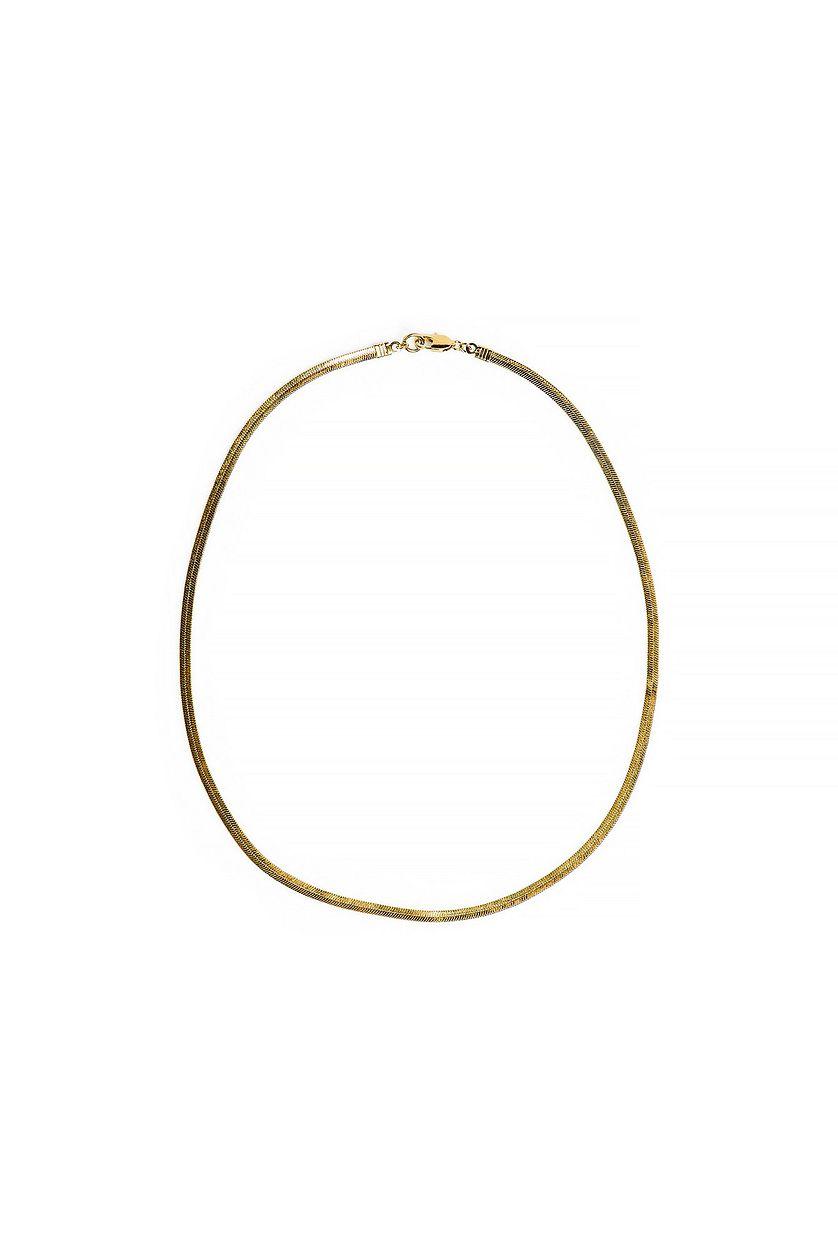 Gold Plated Glossy Slim Necklace Product Image