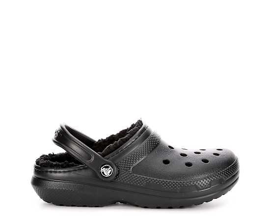 Crocs Womens Crocs Classic Lined Clogs - Womens Shoes Black/Black Product Image