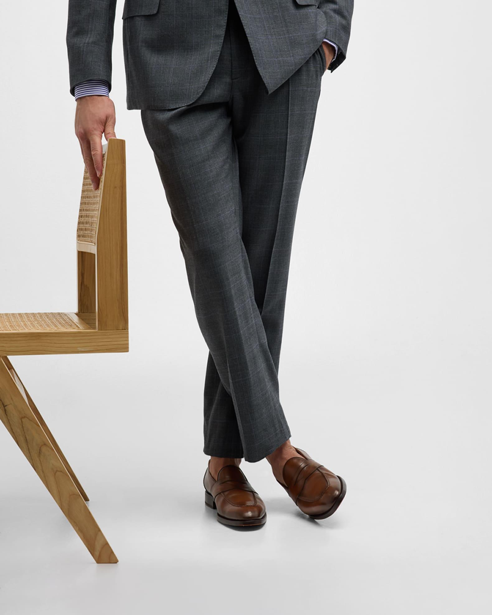 Men's Canada Gancini Leather Penny Loafers Product Image