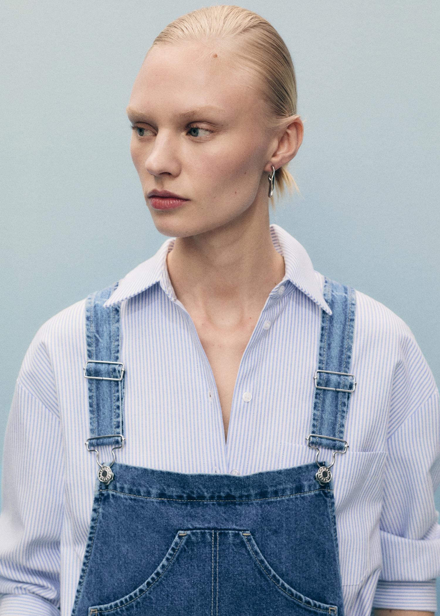 Straight denim dungarees - Women | MANGO USA Product Image