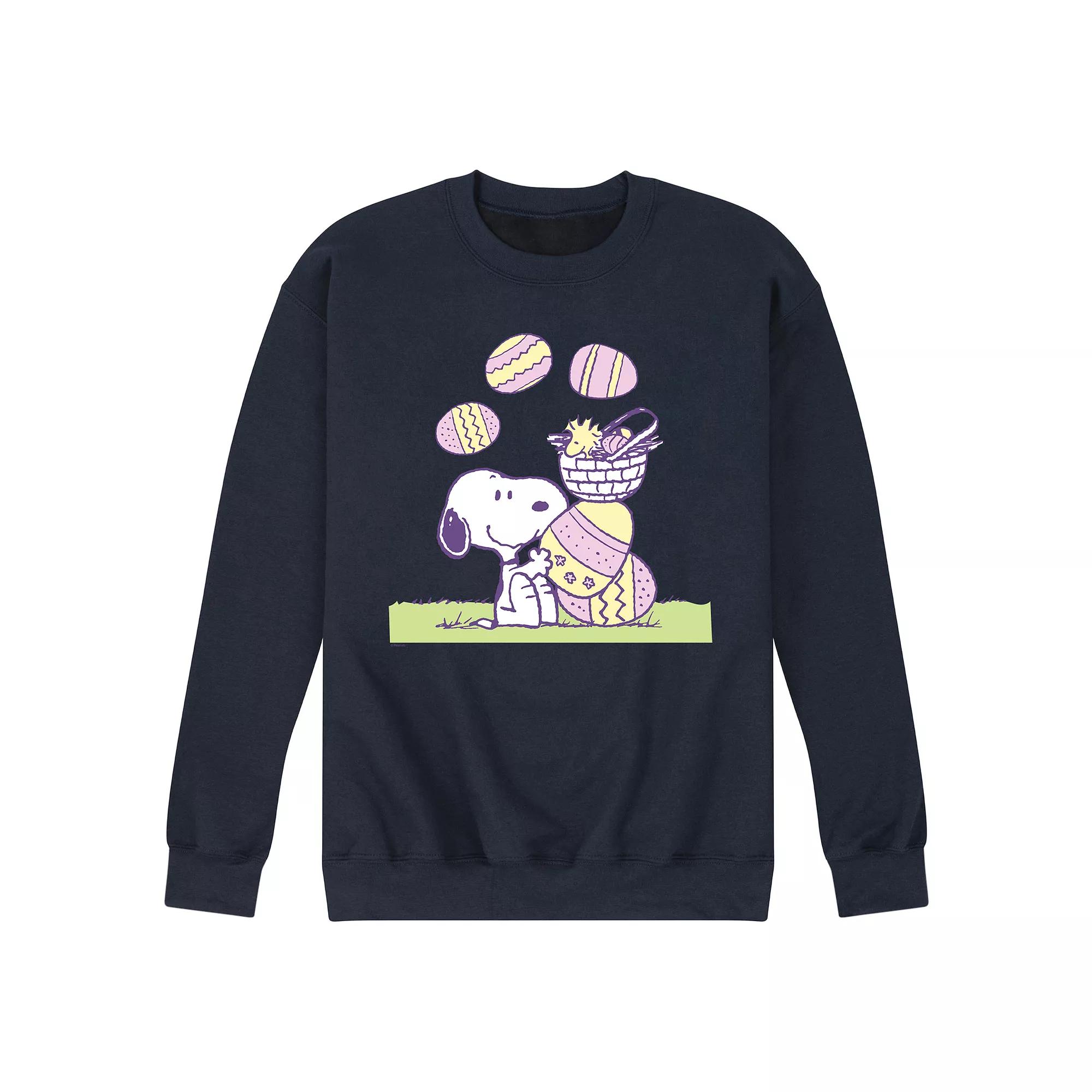 Men's Peanuts Easter Comic Fleece Sweatshirt,  Product Image