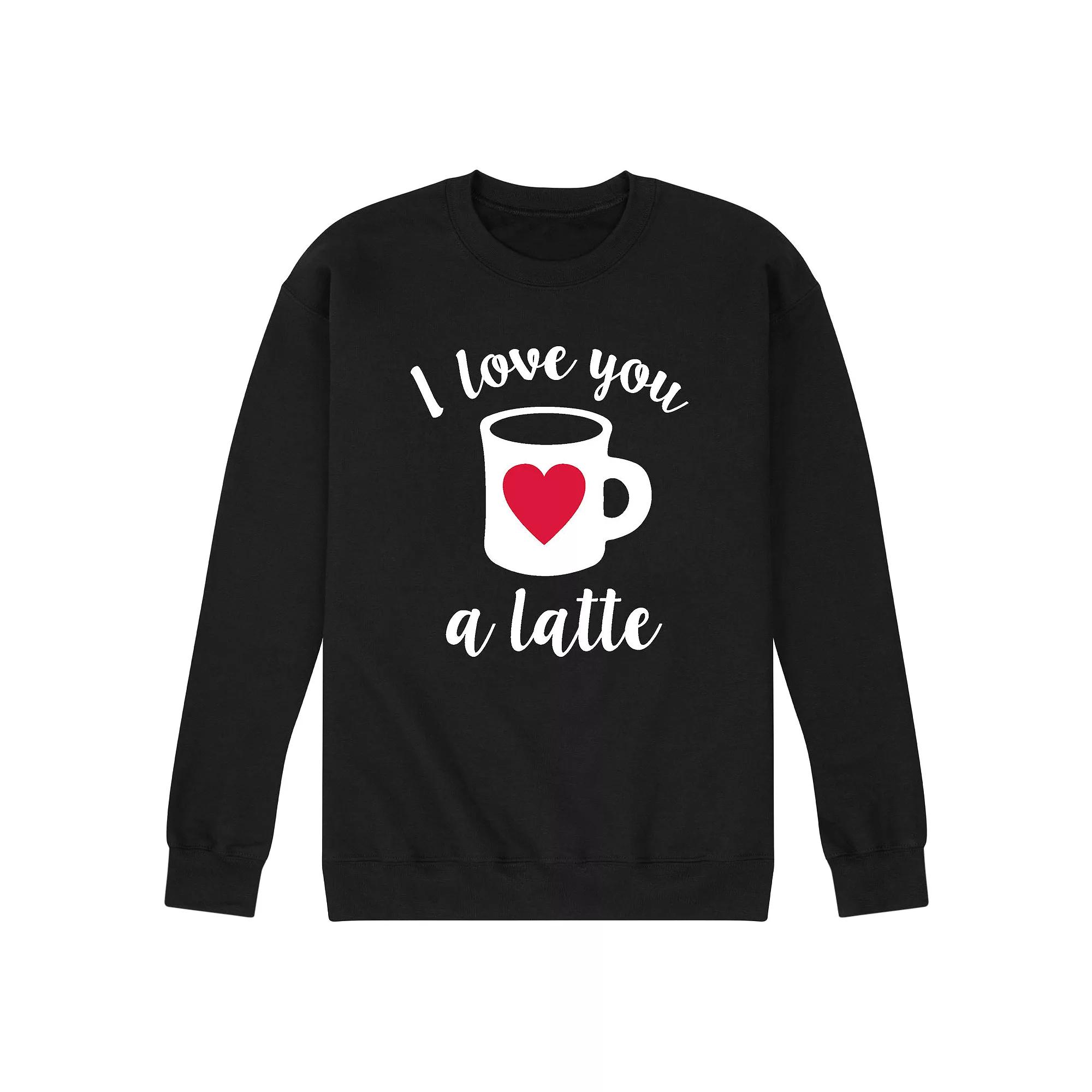 Men's Love You A Latte Sweatshirt,  Product Image