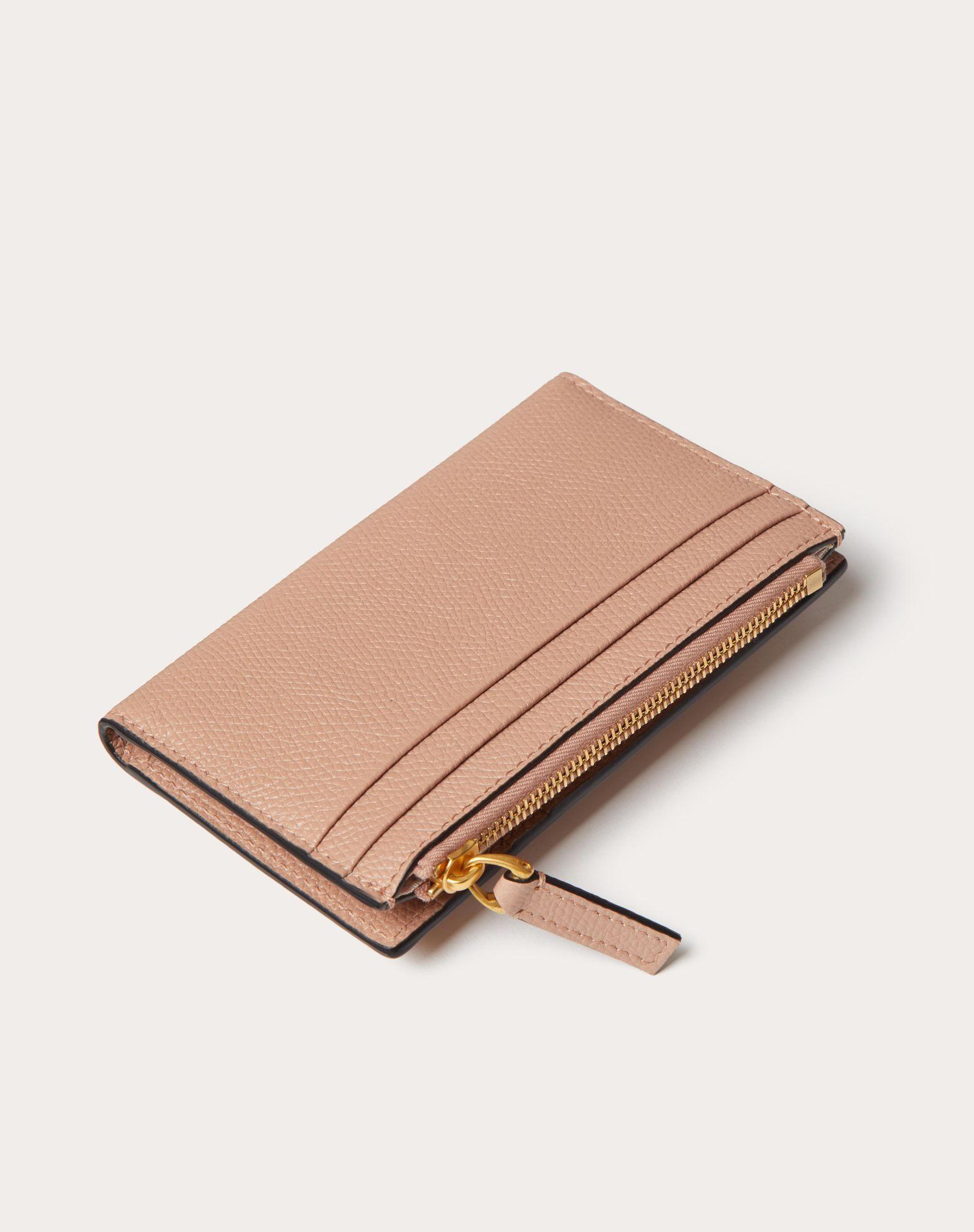Vlogo Signature Grainy Calfskin Cardholder Wth Zipper Product Image