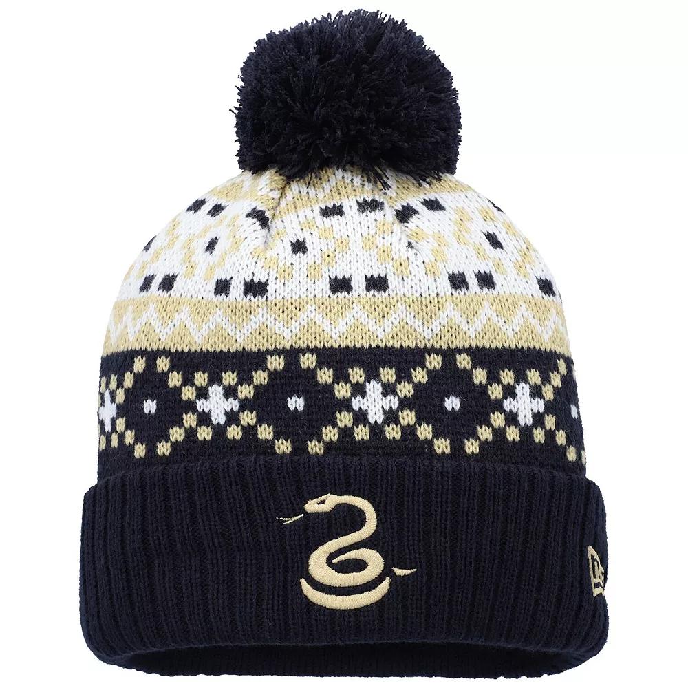 Men's New Era Navy Philadelphia Union Nostalgia Cuffed Knit Hat with Pom, Uni Blue Product Image