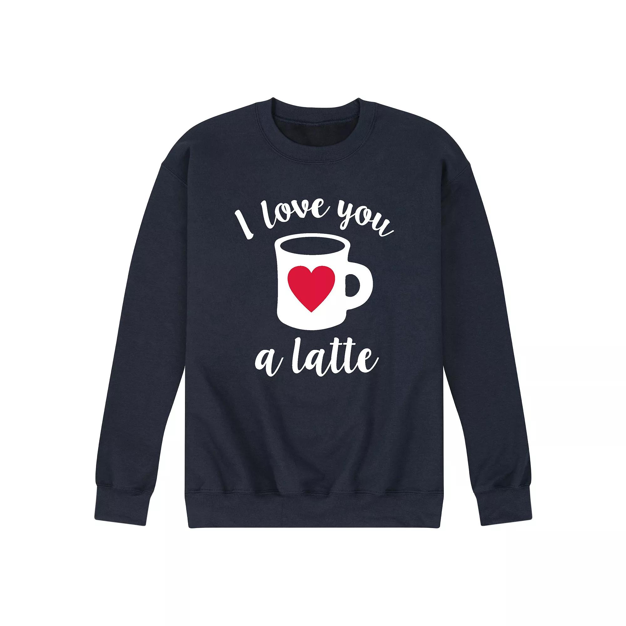 Men's Love You A Latte Sweatshirt,  Product Image