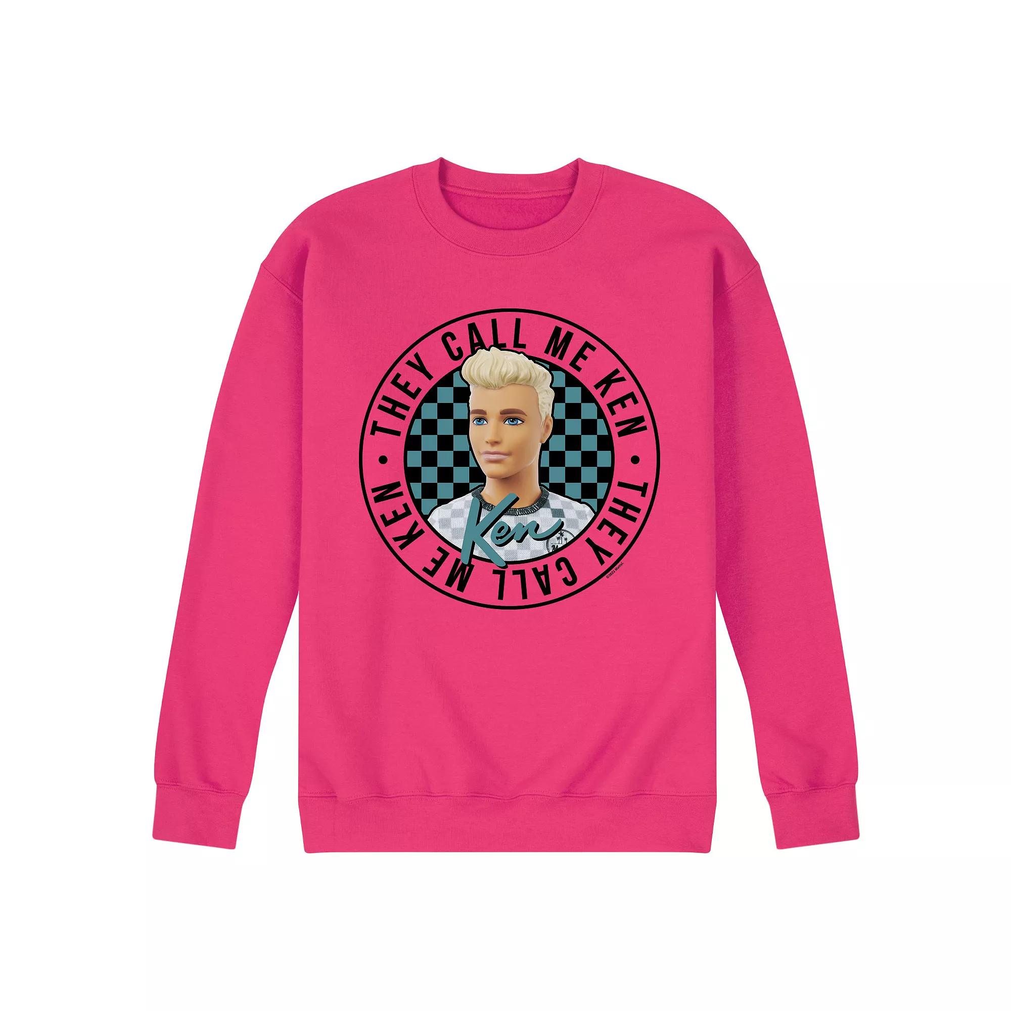 Men's Barbie They Call Me Ken Fleece Sweatshirt,  Product Image