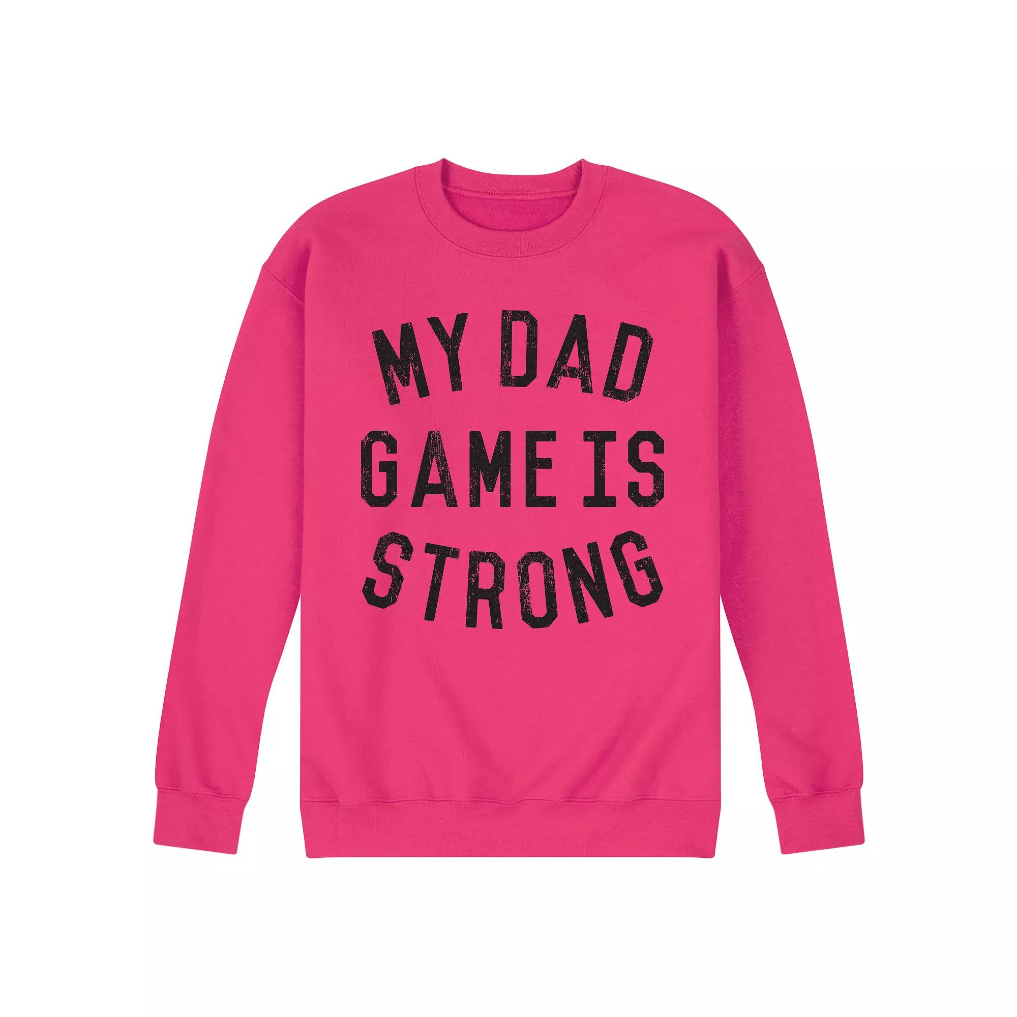 Men's Dad Game Is Strong Fleece Sweatshirt,  Product Image
