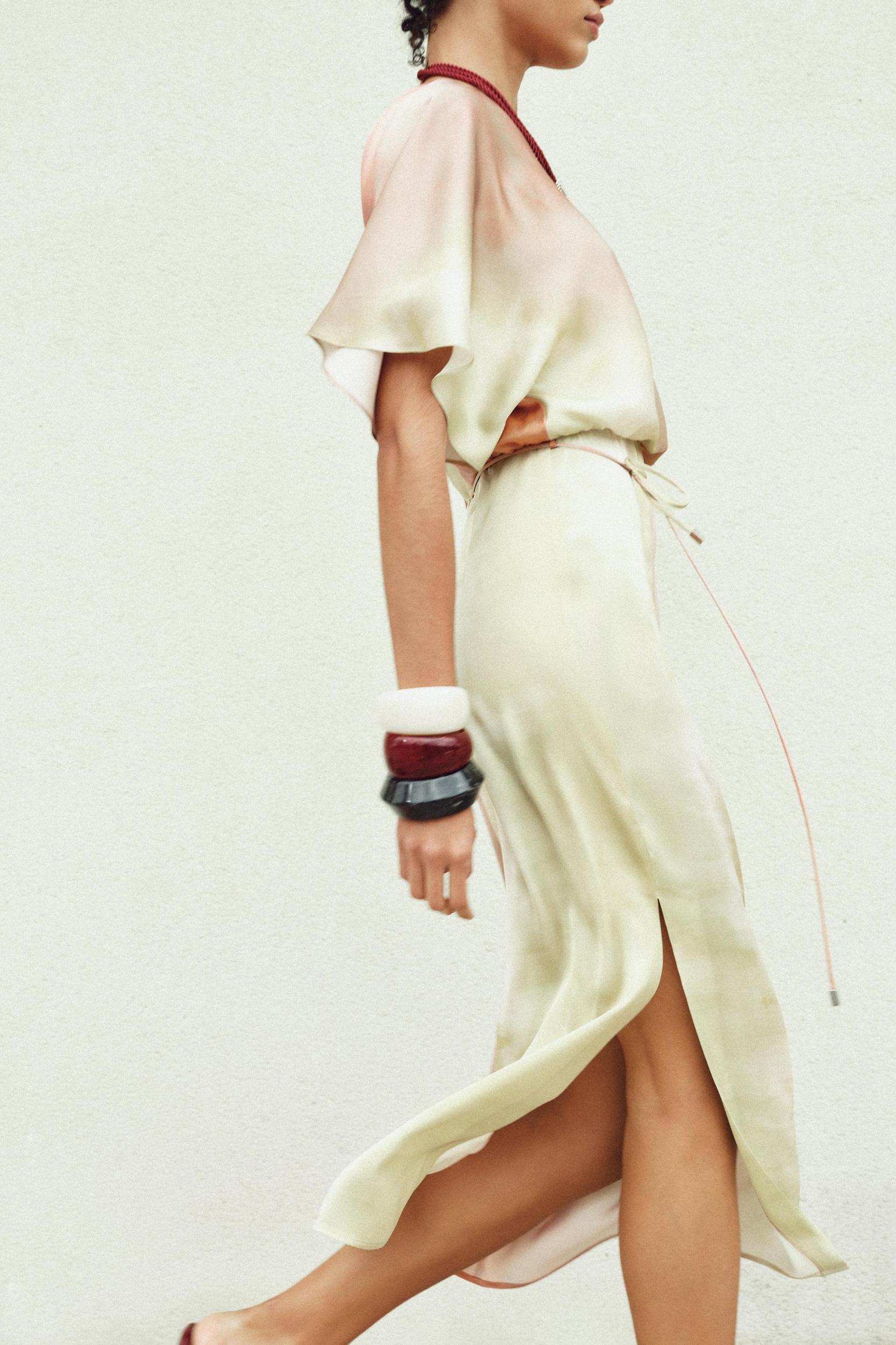 TIE DYE PRINT MIDI DRESS Product Image