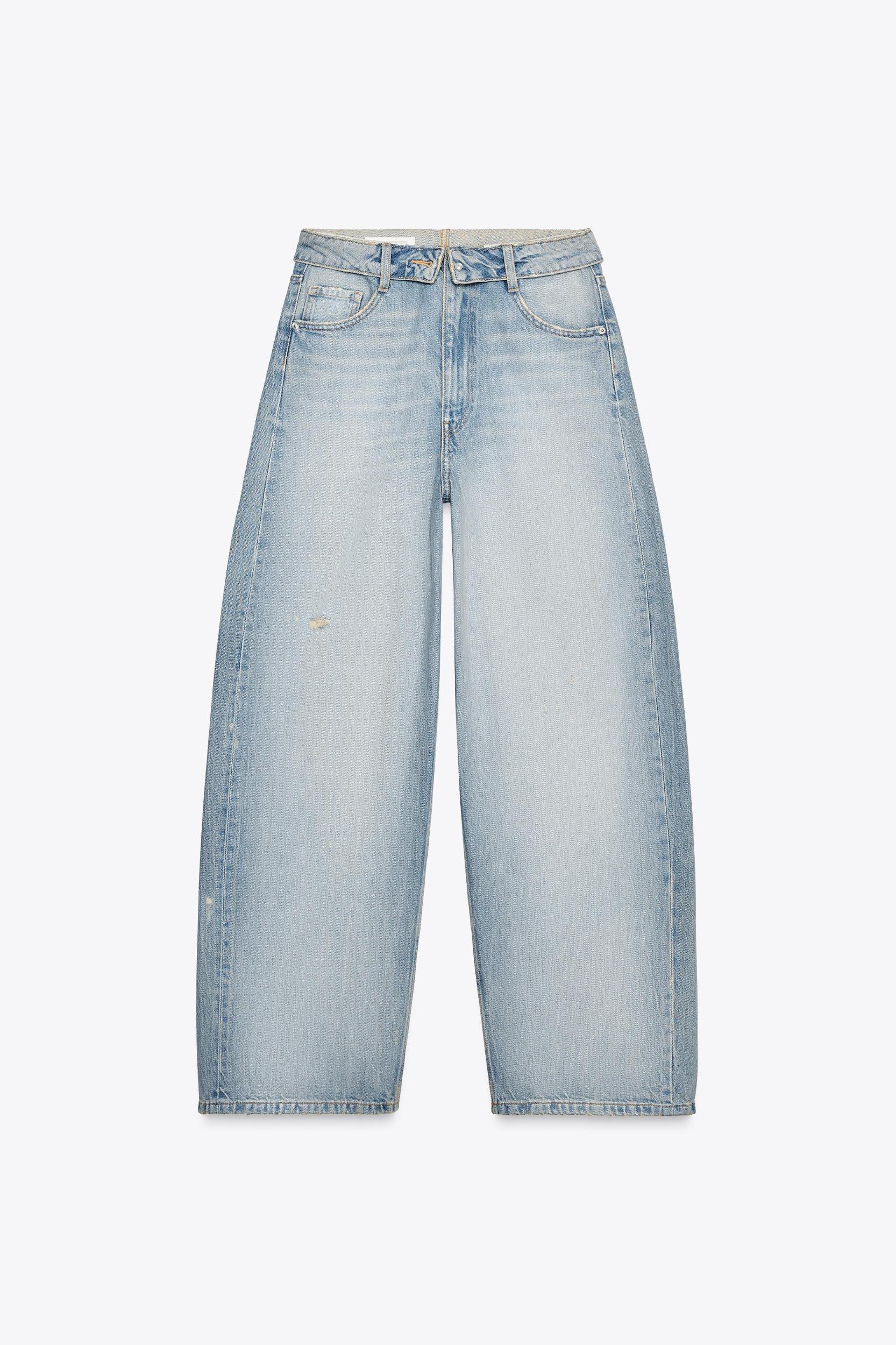 TRF FOLDED HIGH-RISE JEANS Product Image