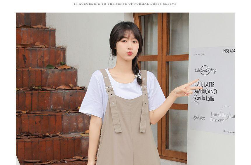 Wide Leg Plain Jumpsuit Product Image