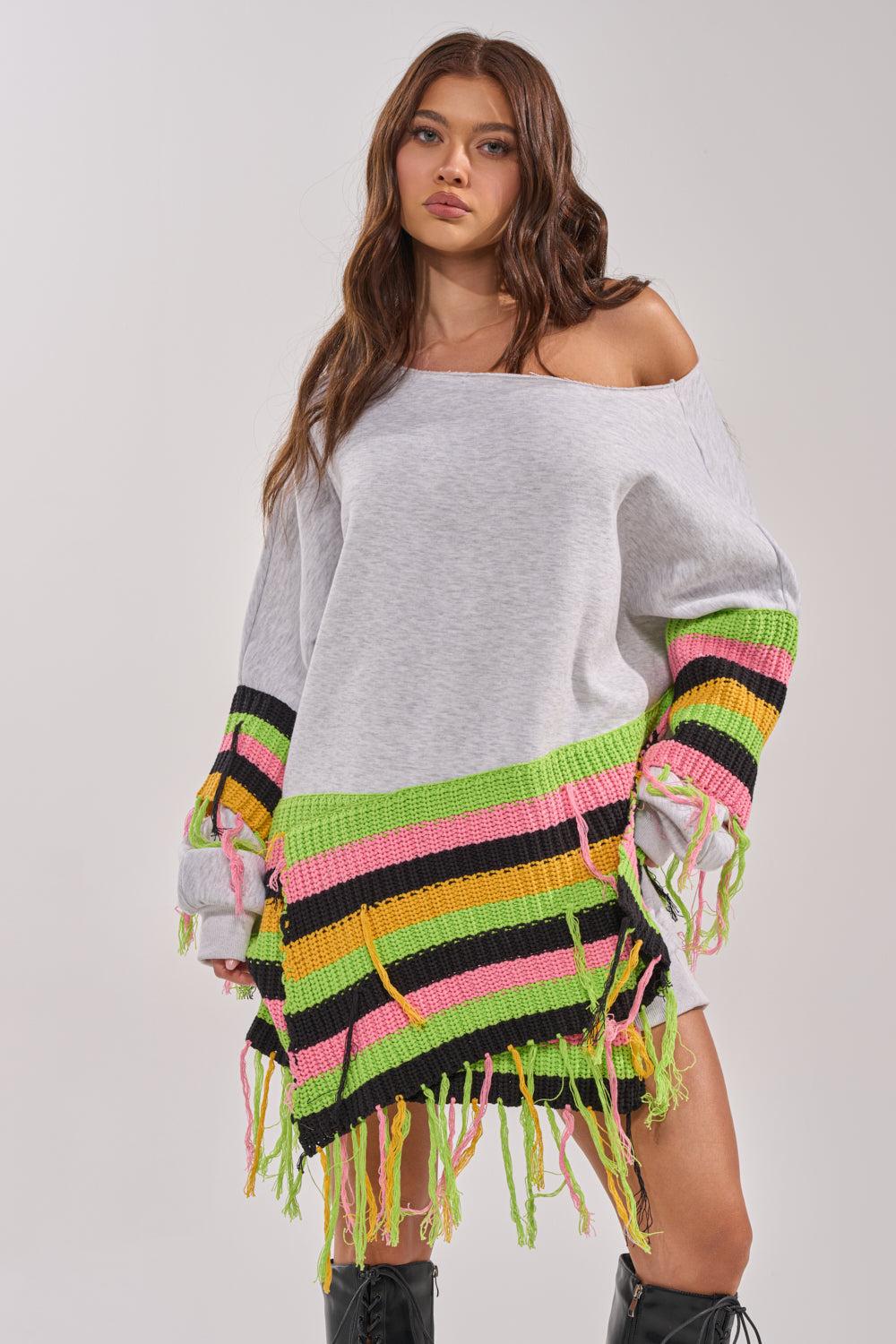 MOST LOVED SWEATSHIRT MINI DRESS Product Image