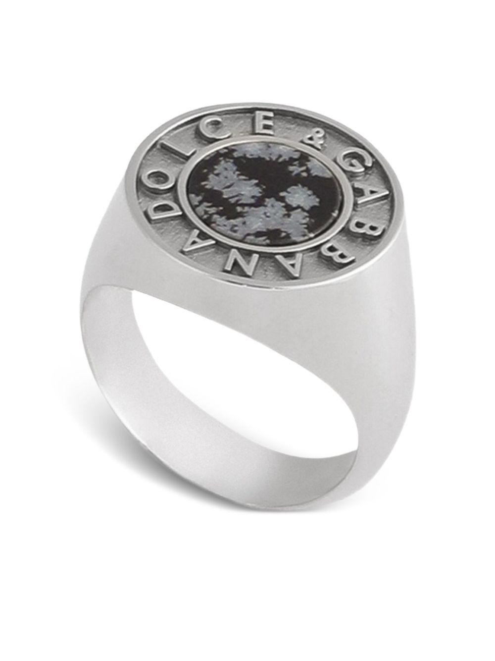 stone-detail logo ring Product Image