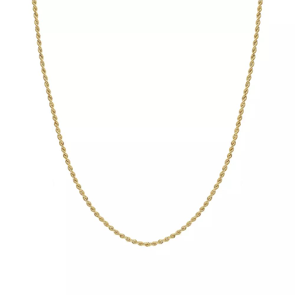 Jordan Blue 14k Gold 1.6 mm Rope Chain Necklace, Women's, Size: 18" Product Image