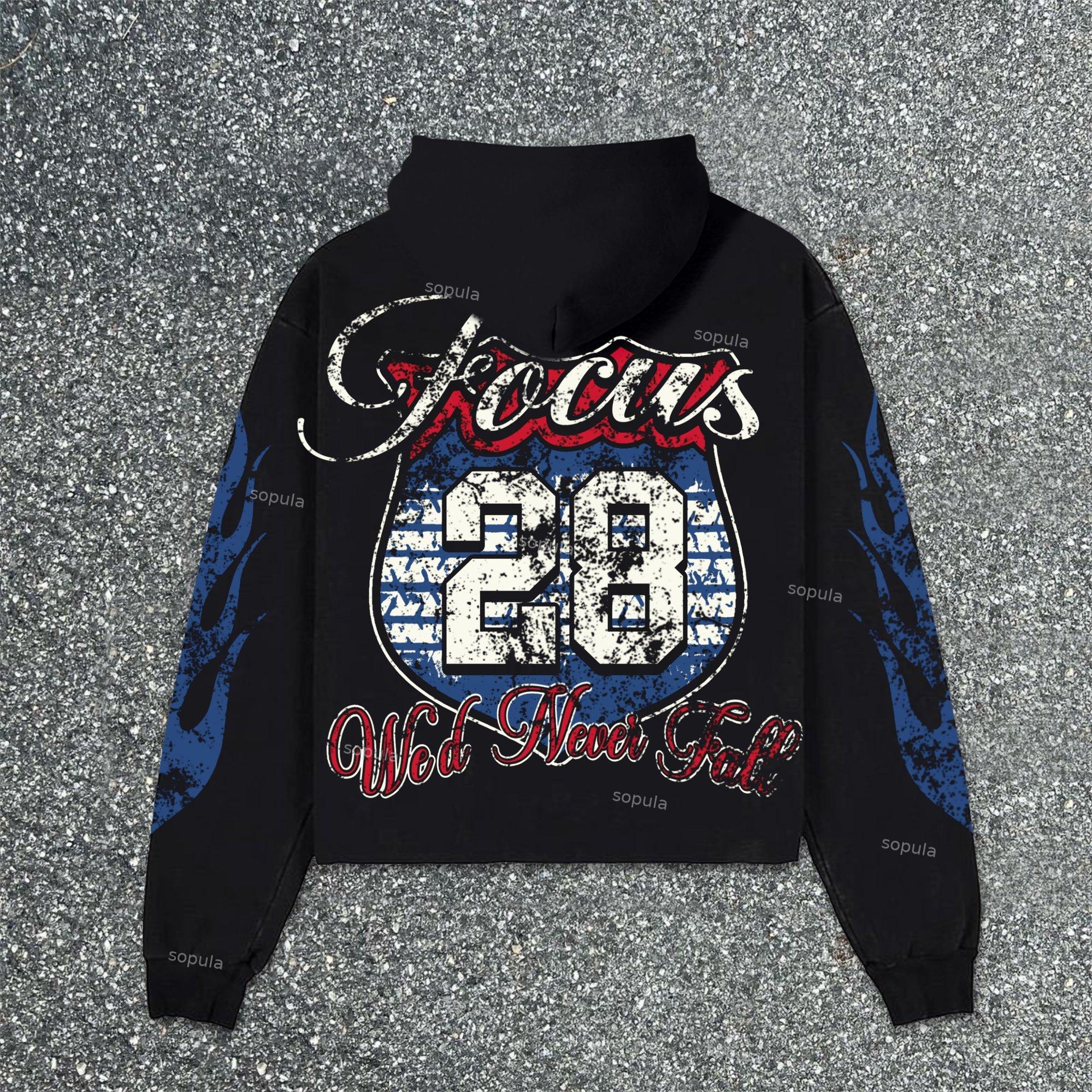 Sopula Focus On Retro Old Printed Graphics Hoodie Product Image