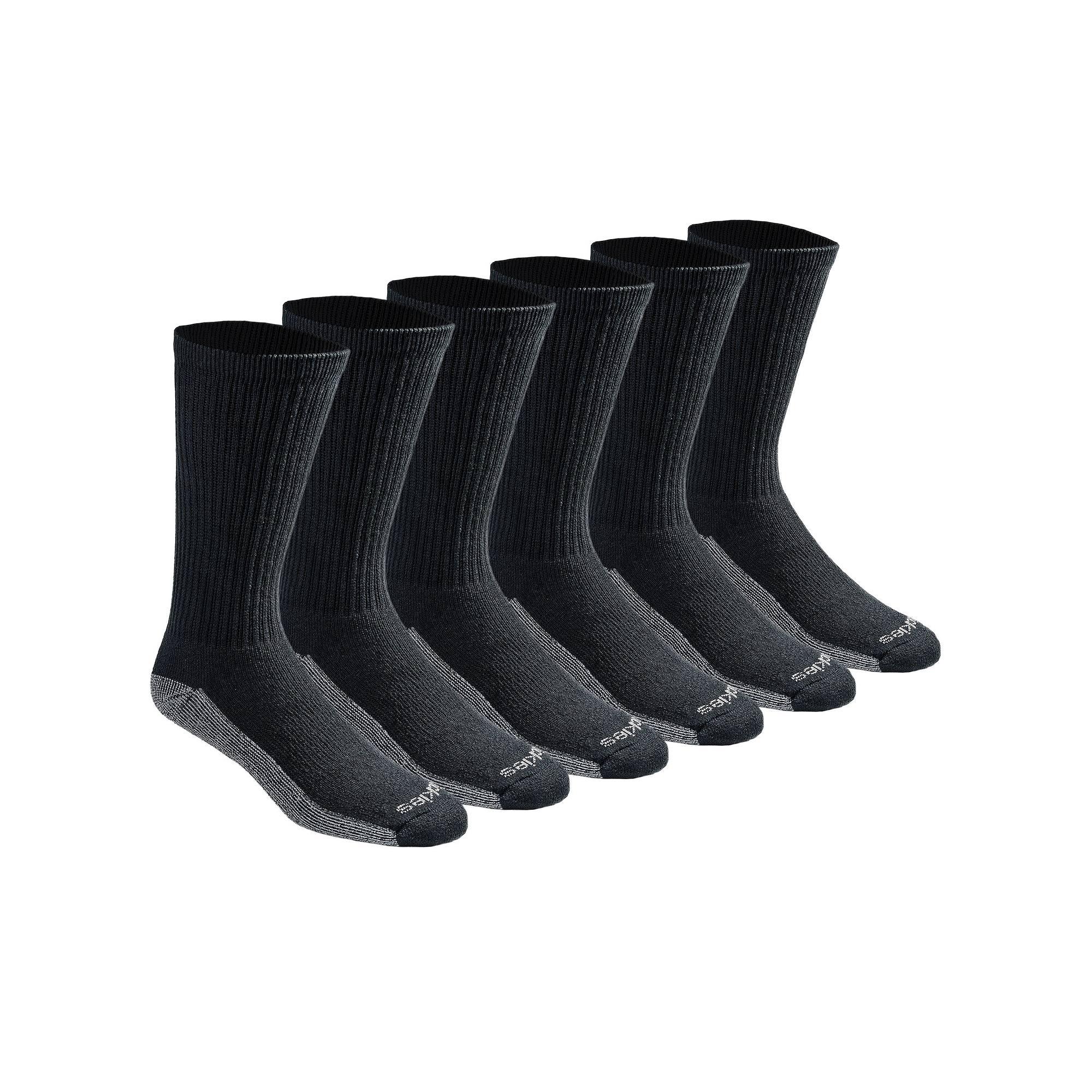 Dickies Men's Big & Tall Moisture Control Crew Socks 6pk - White 12-14 Product Image