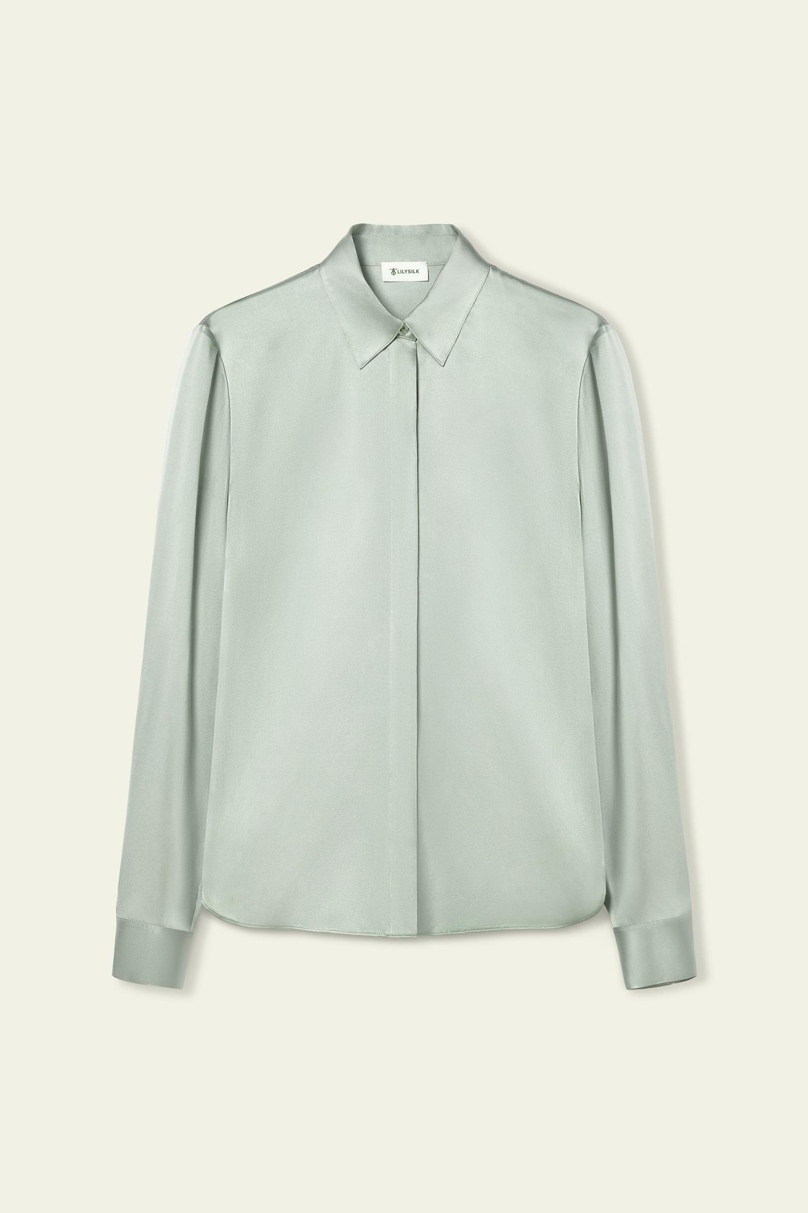 Elegant Silk Slim Fit Shirt Product Image