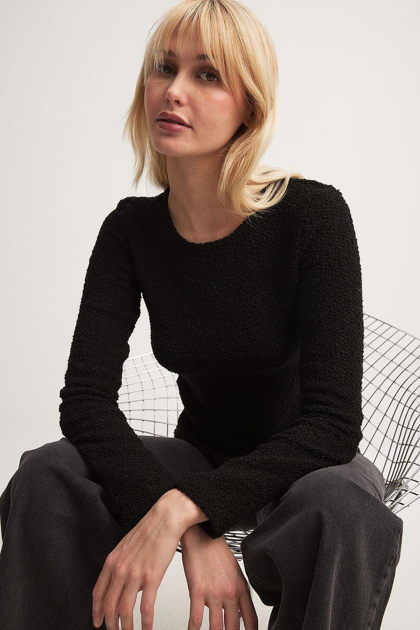 Long Sleeve Structure Jersey Top Product Image