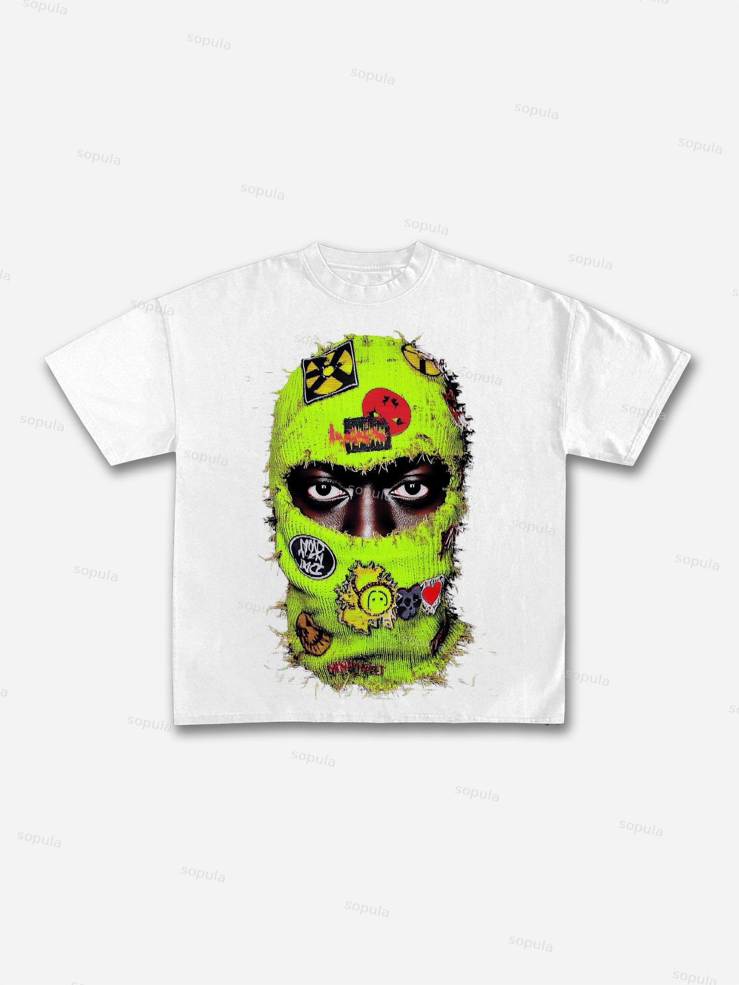 Sopula Street Balaclava Graphic Print Cotton T-shirt Product Image