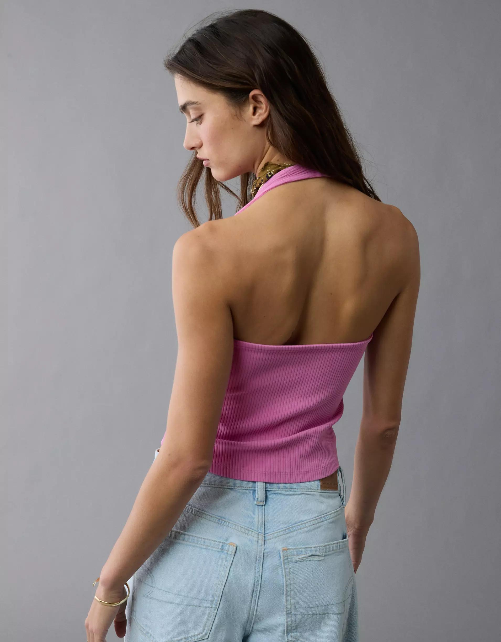 AE Lace Halter Tank Top Product Image