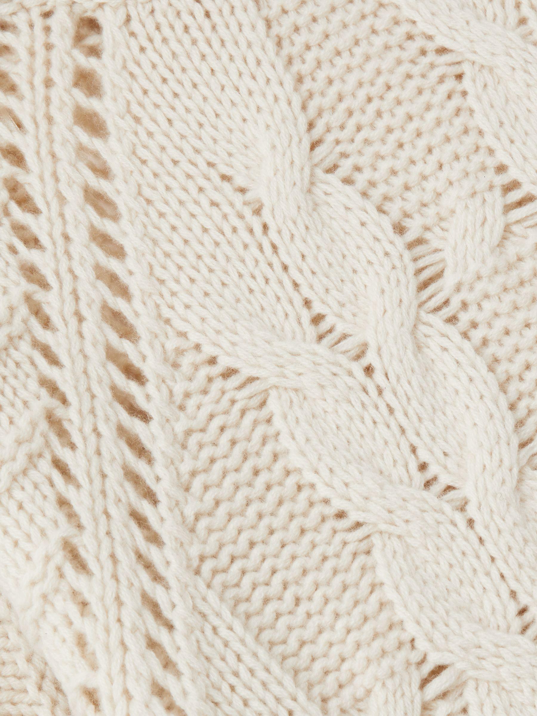 Wool-Cashmere Chunky Cable-Knit Jumper in Cream Product Image