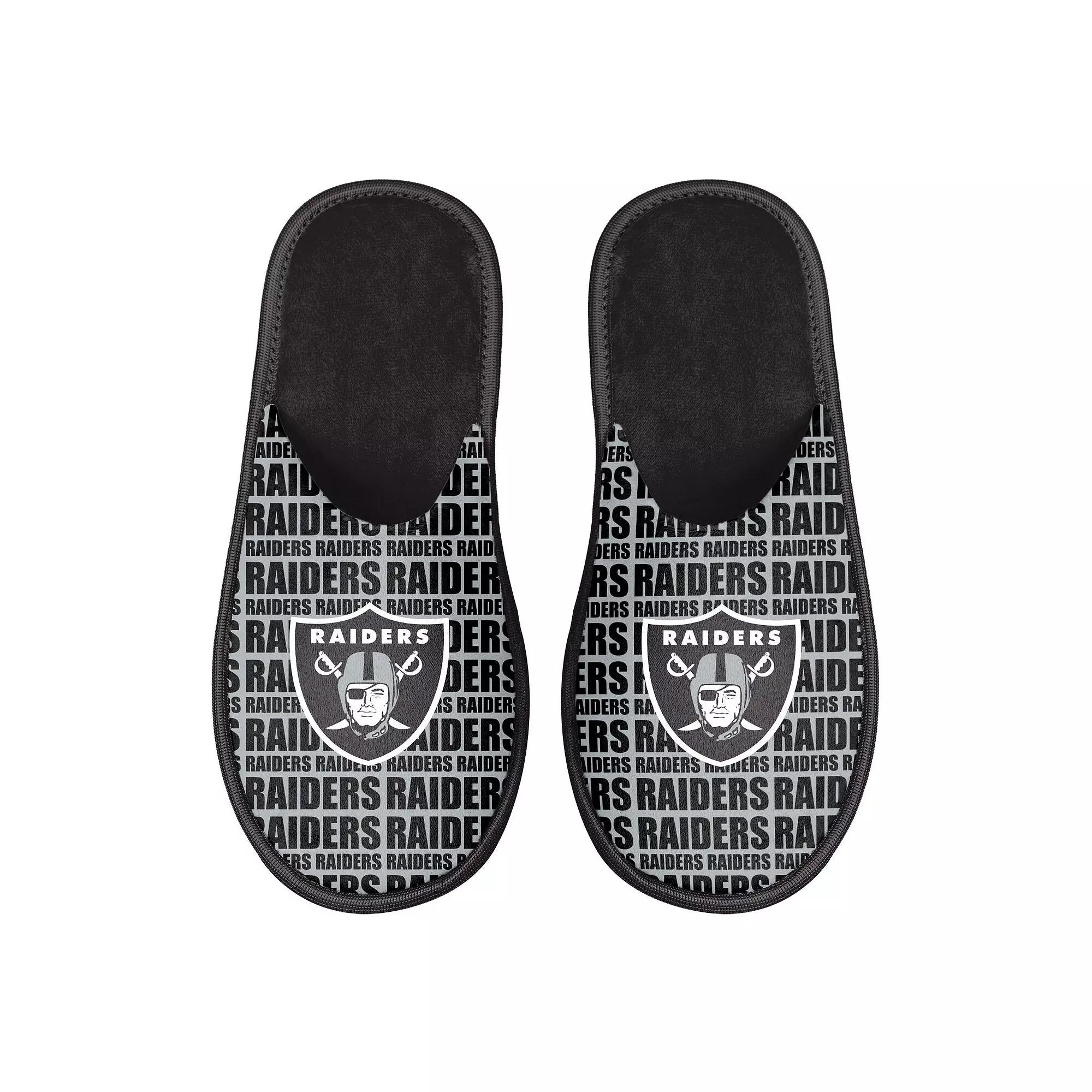 Men's FOCO Las Vegas Raiders Scuff Logo Slide Slippers,  Product Image