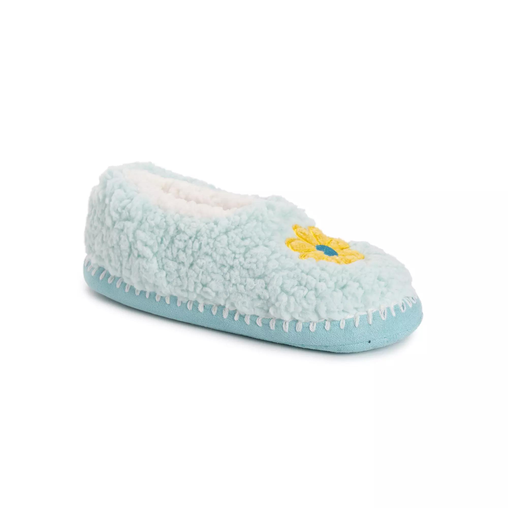 MUK LUKS Sherpa Smiley Women's Ballet Flat Slippers,  Product Image
