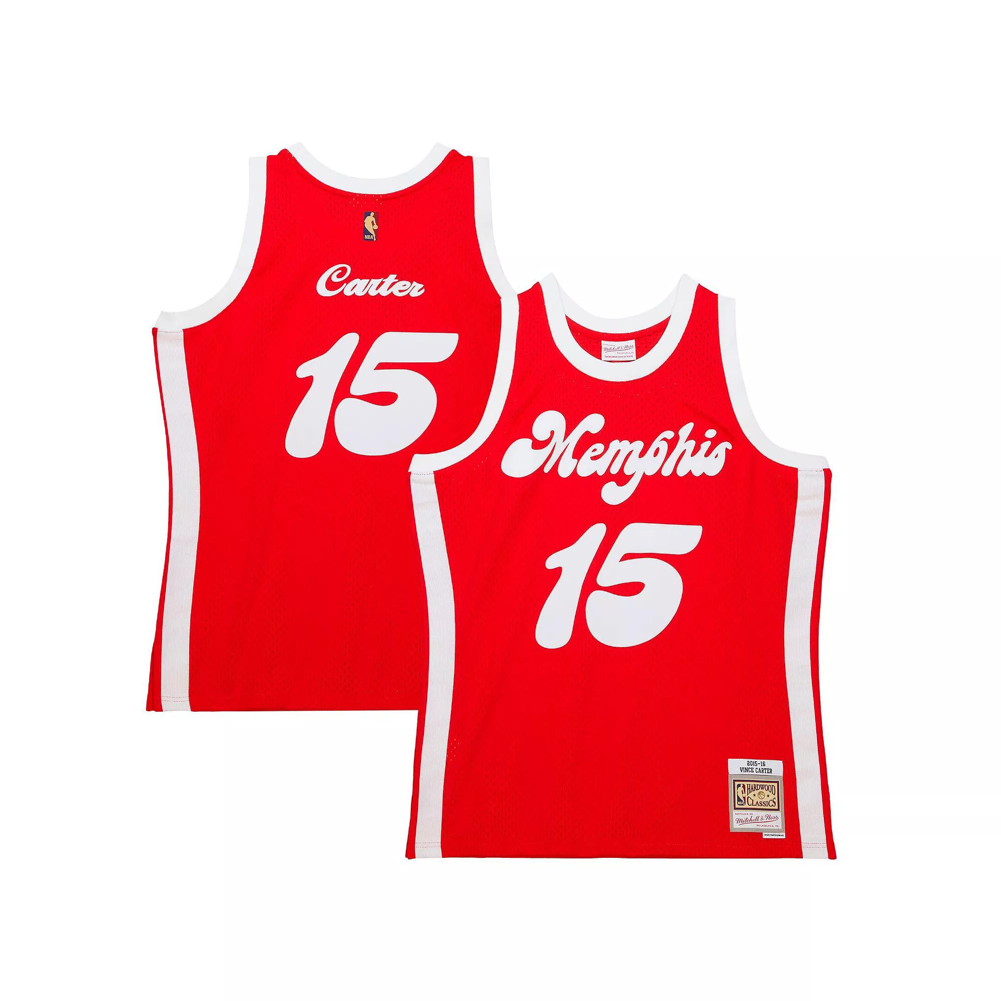 Men's Mitchell & Ness Vince Carter Red Memphis Grizzlies Hardwood Classics Swingman Jersey, Size: 2XL, Grz Red Product Image