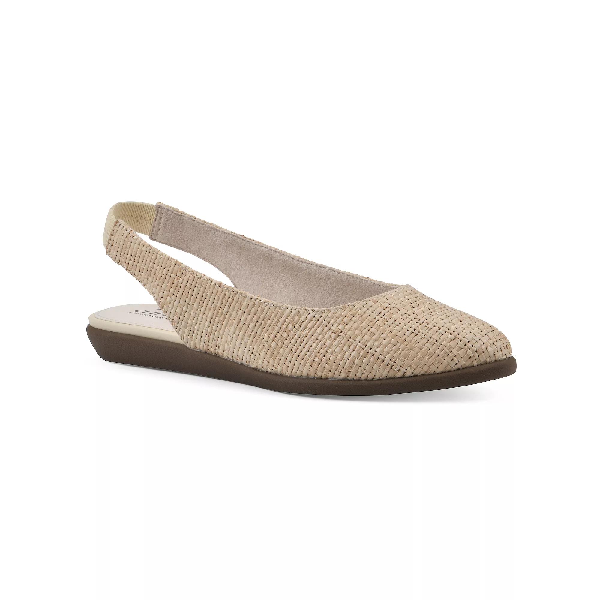 Cliffs by White Mountain Memory Women's Slingback Ballet Flats, Size: 9, Beige Raffia Product Image