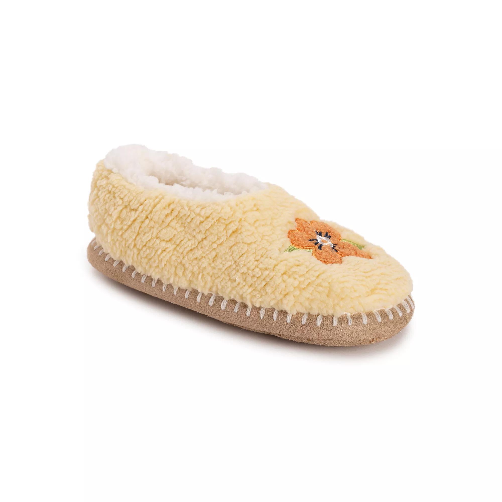 MUK LUKS Sherpa Smiley Women's Ballet Flat Slippers,  Product Image