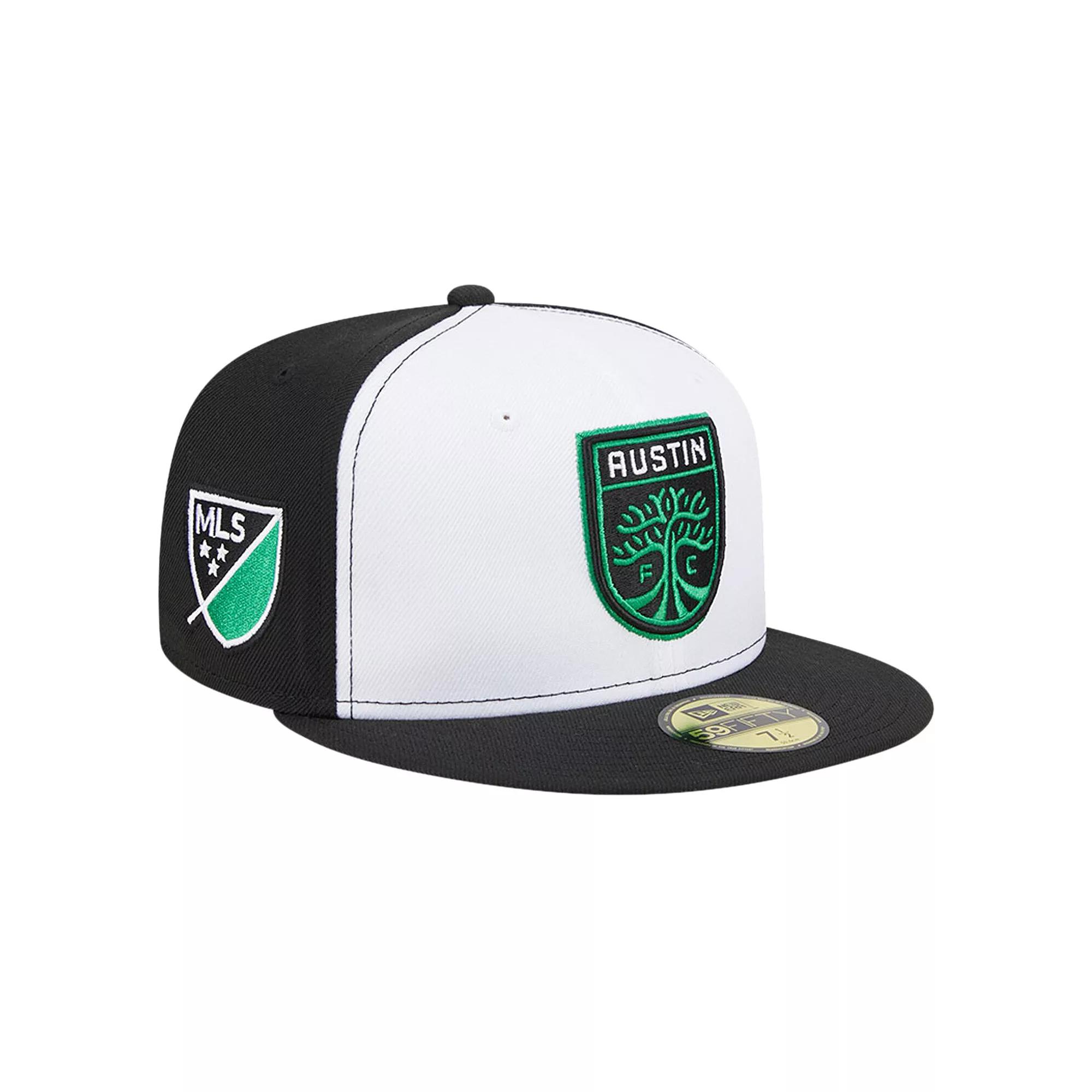 Men's New Era White/Black Austin FC 2024 Kick Off Collection 59FIFTY Fitted Hat, Size: 7 1/4, Afc White Product Image
