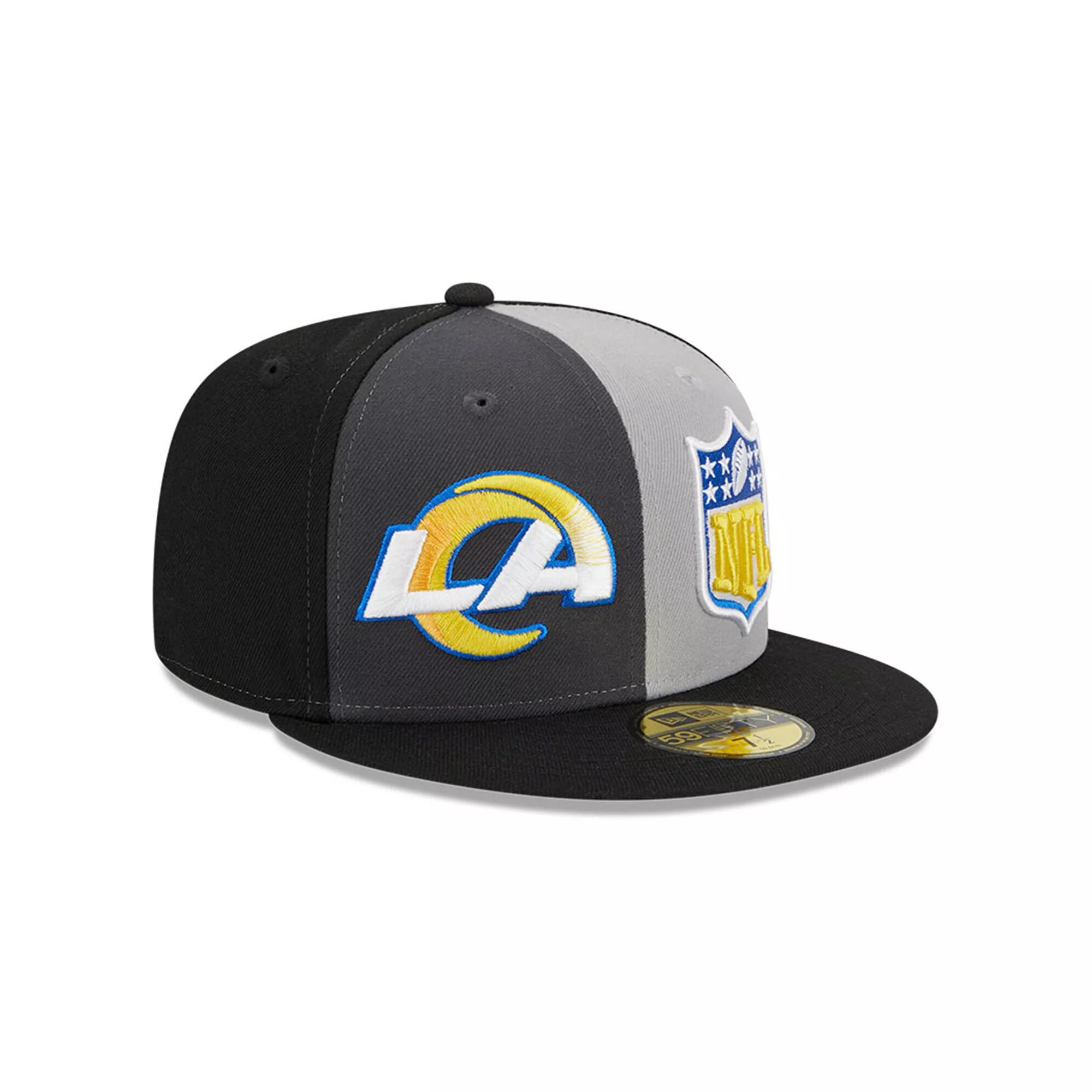 Men's New Era  Gray/Black Los Angeles Rams 2023 Sideline 59FIFTY Fitted Hat, Size: 7 3/8, Grey Product Image