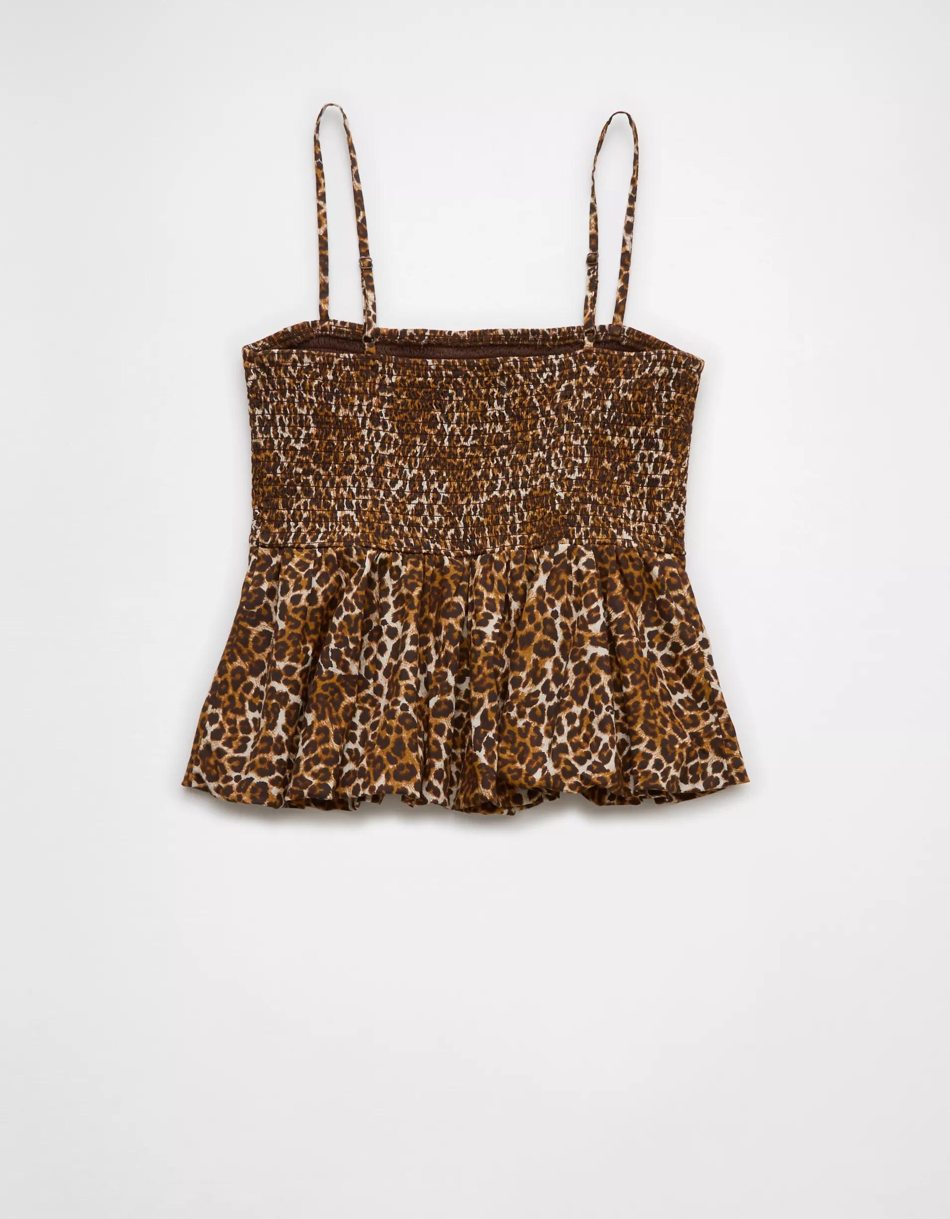 AE Smocked Bubble Tank Top Product Image