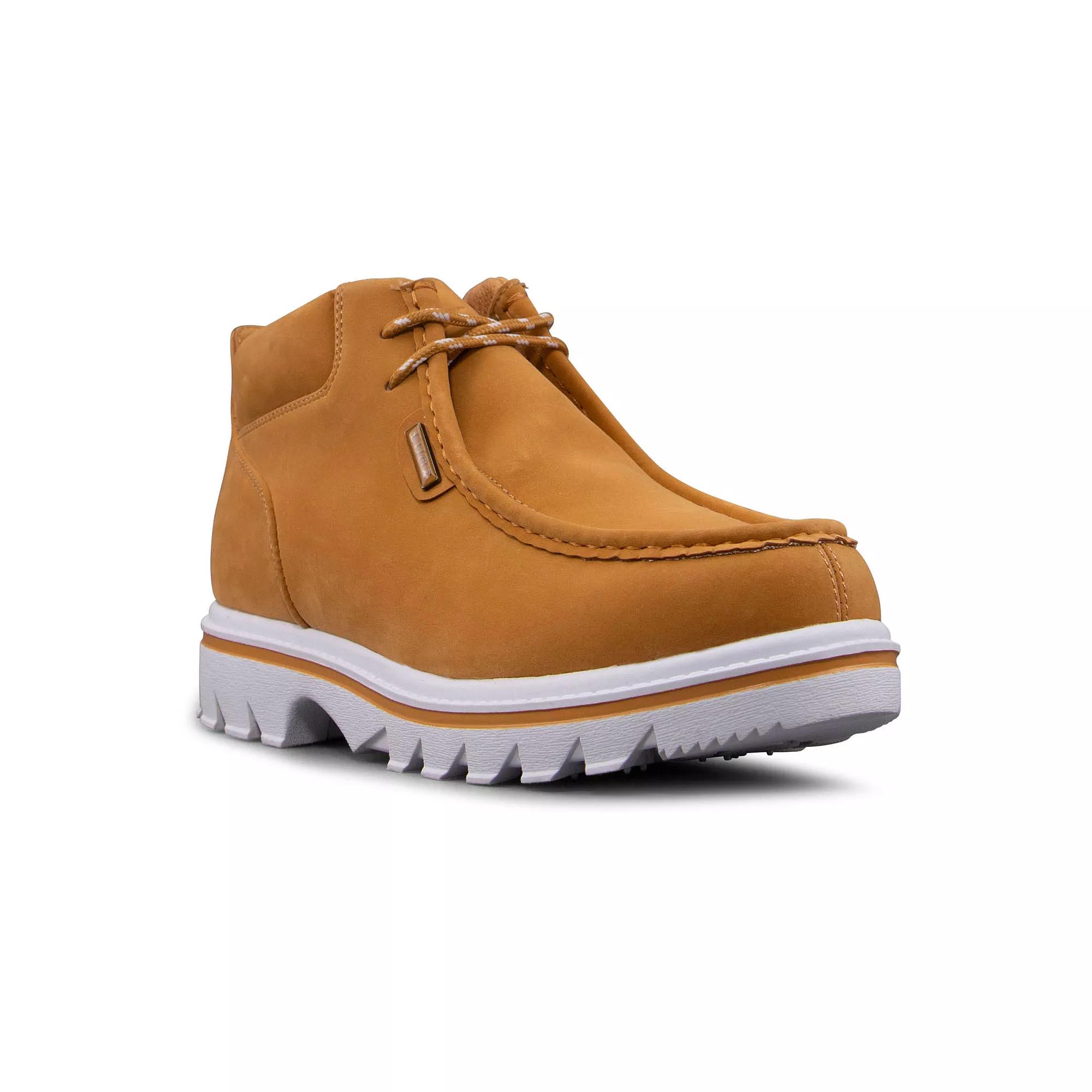 Lugz Fringe Mens Ankle Boots Brown Gum Cream Product Image