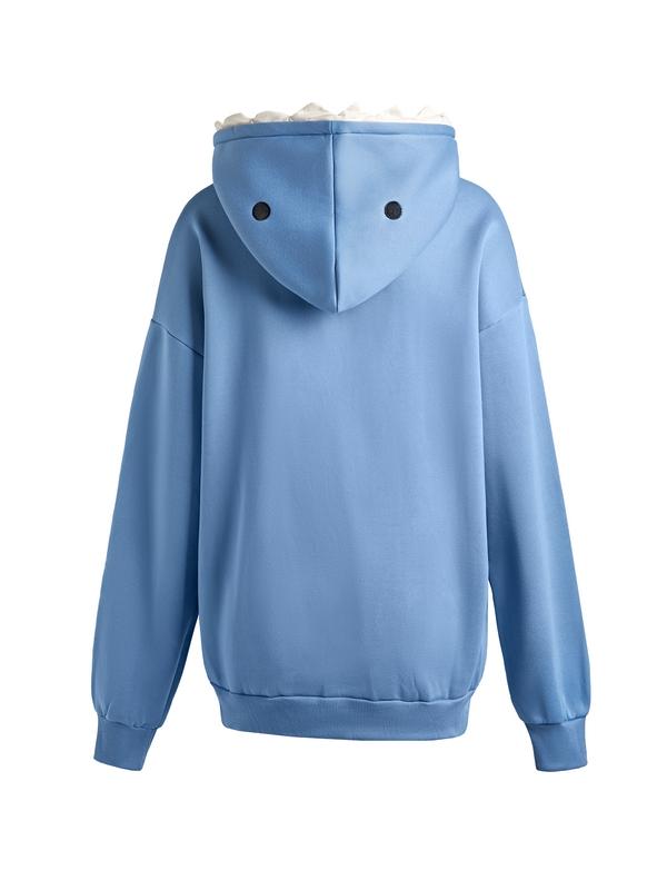 Men's Funny Shark Styling Oversized Hoodie Product Image