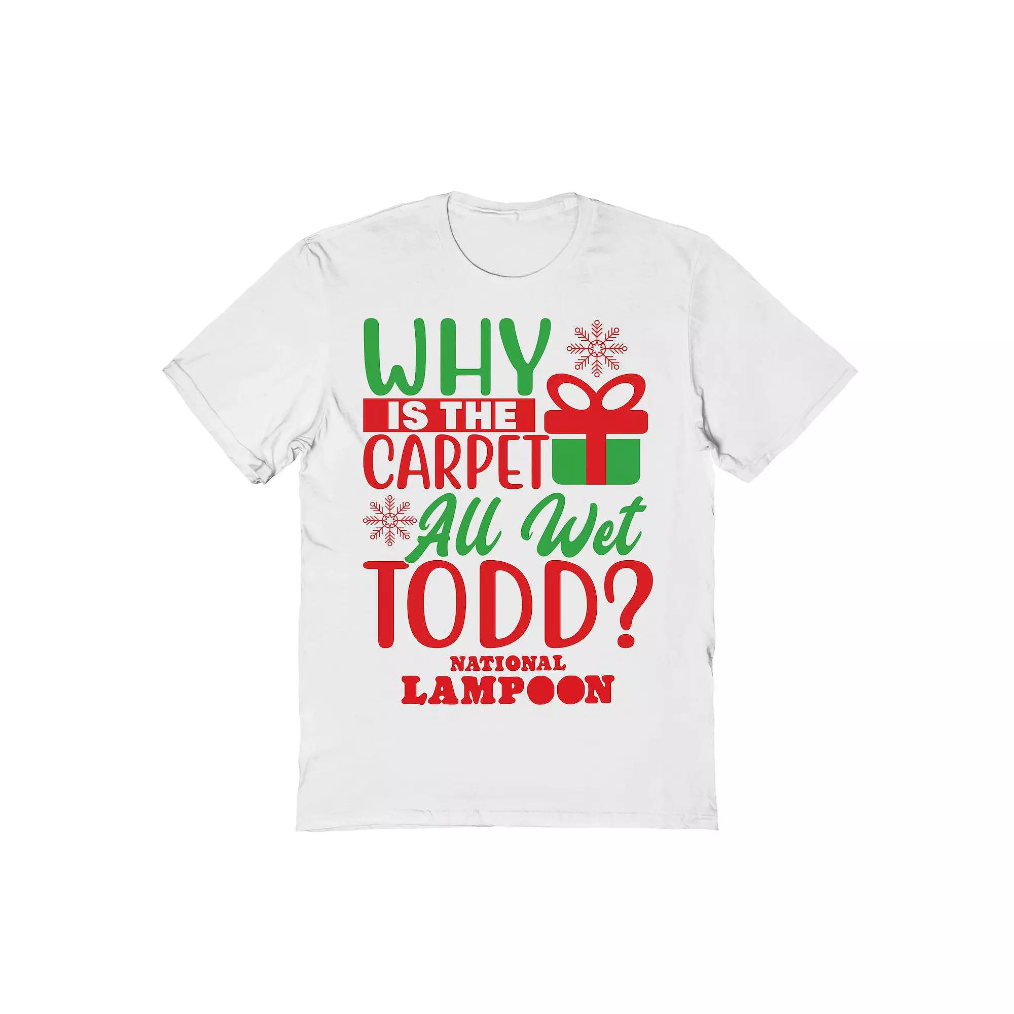 Men's Why Is the Carpet All Wet National Lampoon's Christmas Vacation Graphic Tee, Size: Small, White Product Image