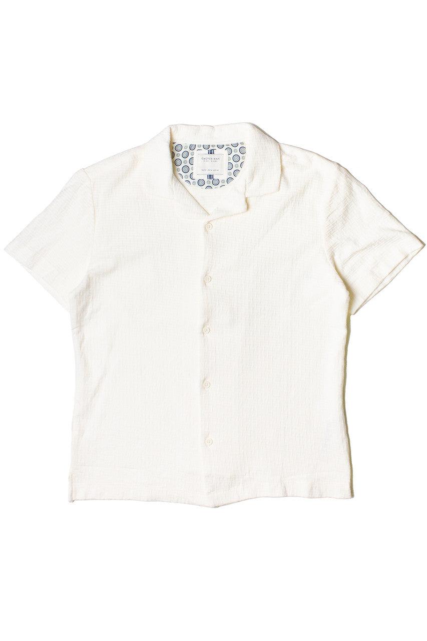 Textured Basket Weave Knit Button Up Shirt Product Image