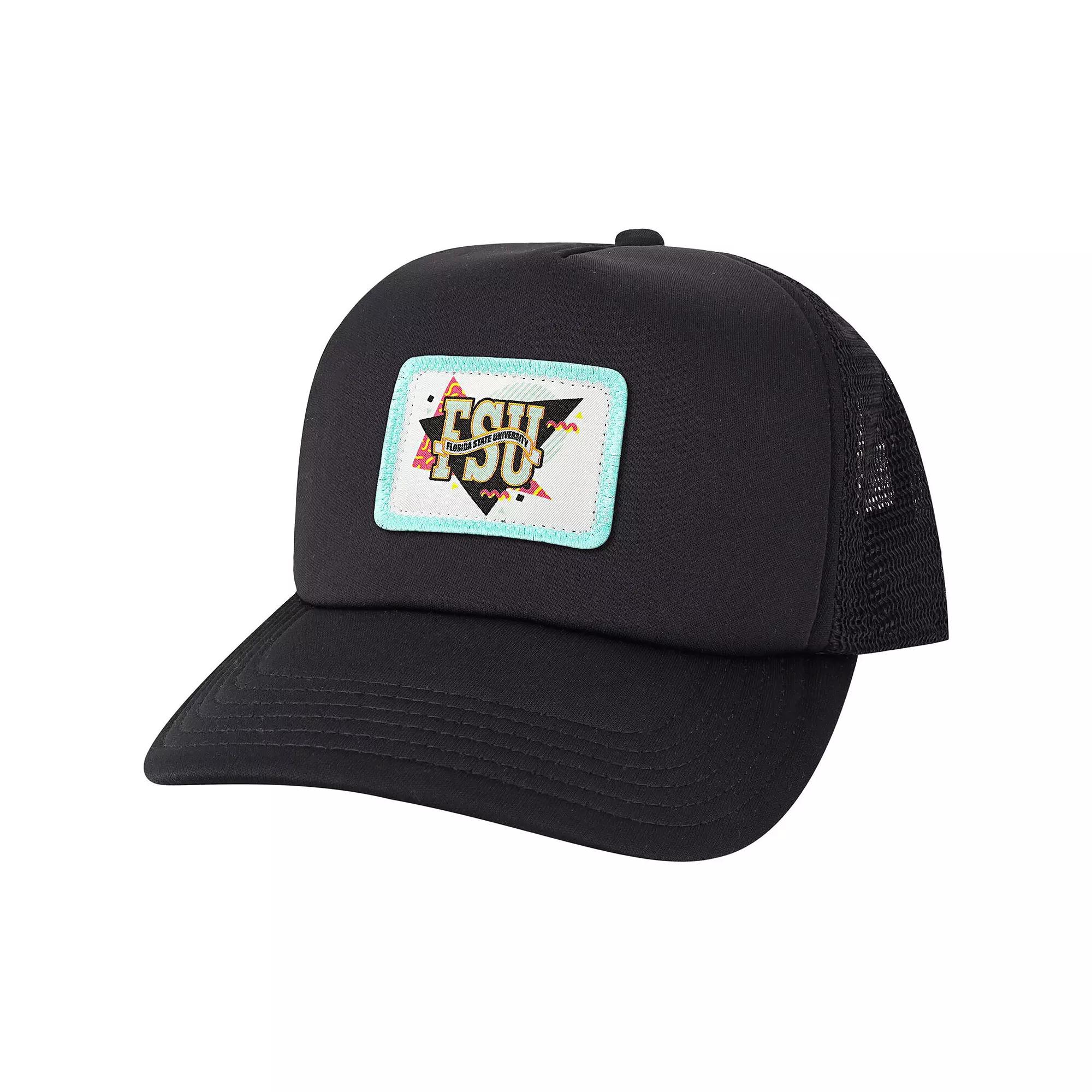 Men's League Collegiate Wear Black Florida State Seminoles Beach Club Laguna Trucker Snapback Adjustable Hat Product Image