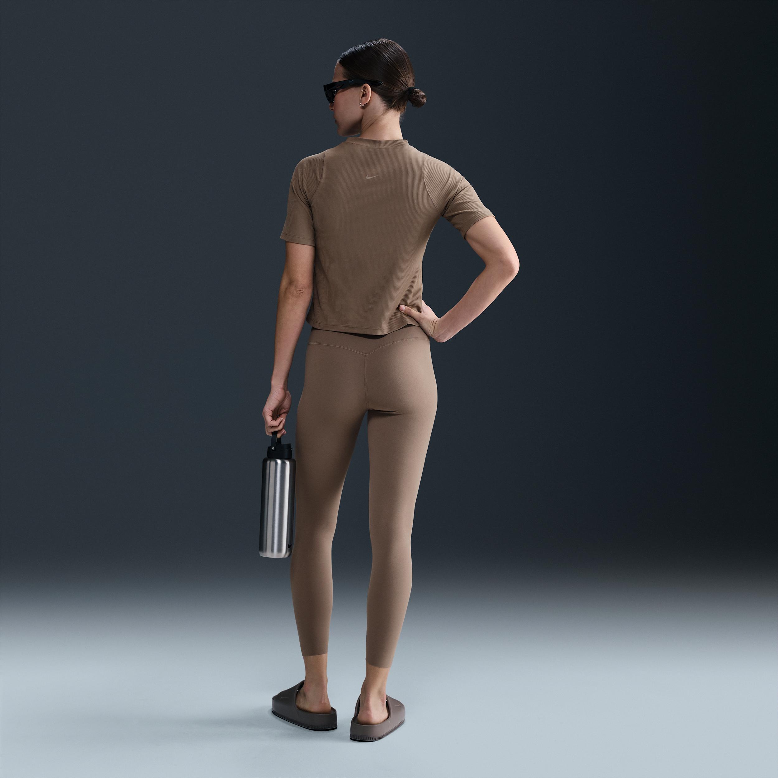 Nike Women's Zenvy Rib Dri-FIT Short-Sleeve Top Product Image