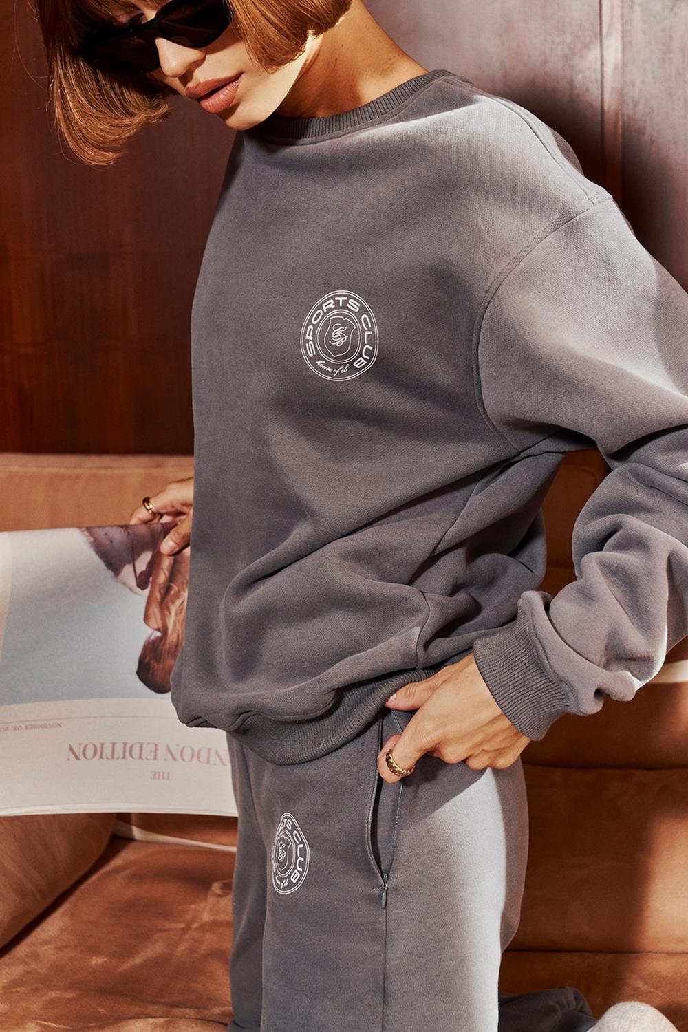 Haze  slate crew neck sweatshirt Product Image