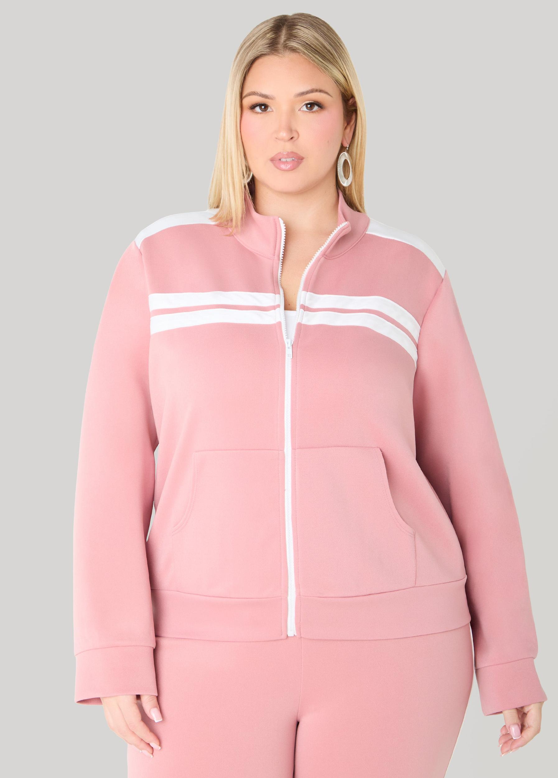 Stripe Zip Front Track Jacket Product Image