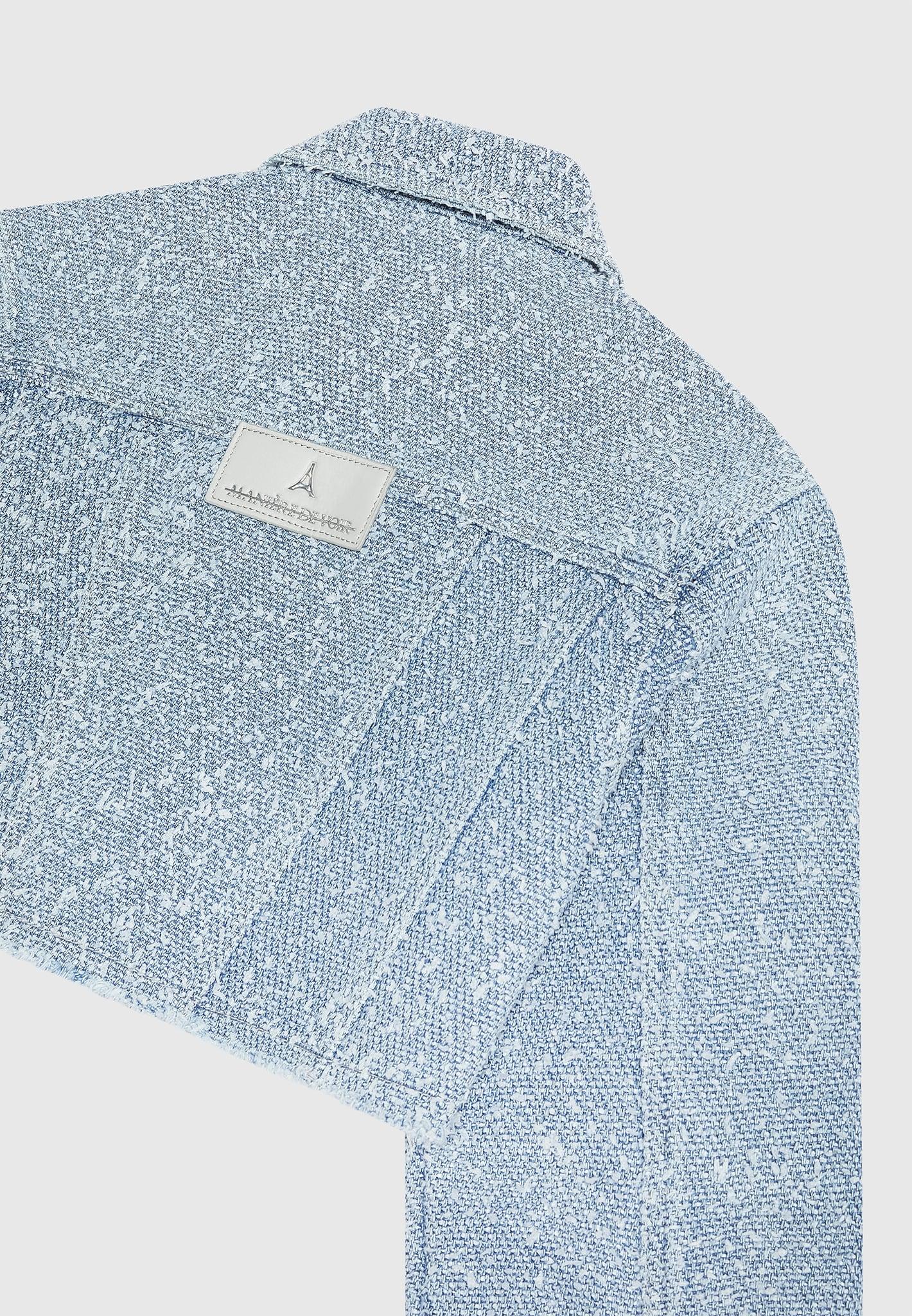 Catherine - Cropped Boucle Denim Jacket - Mid Blue Female Product Image